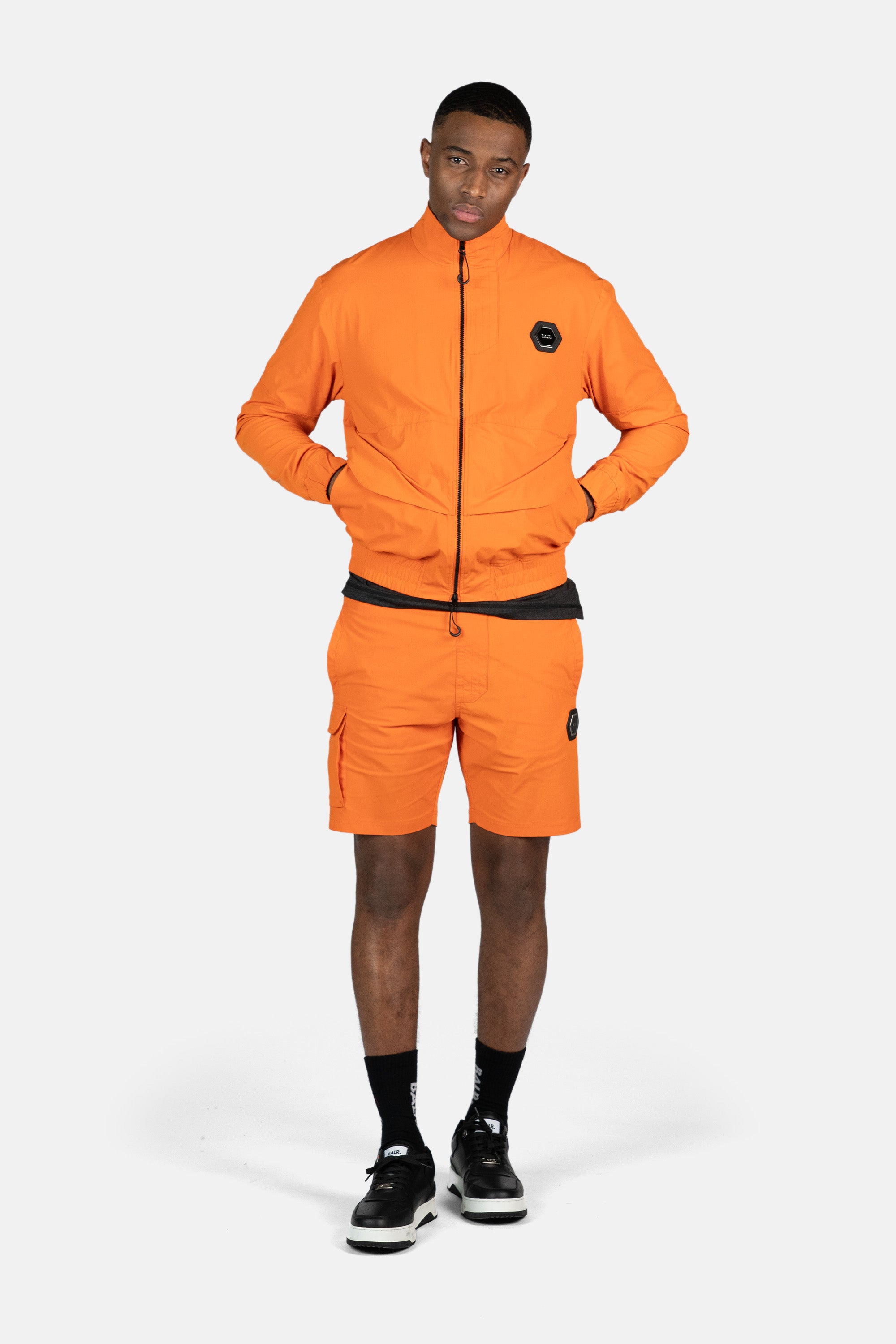 Hexline Slim Fit Track Jacket Orange
