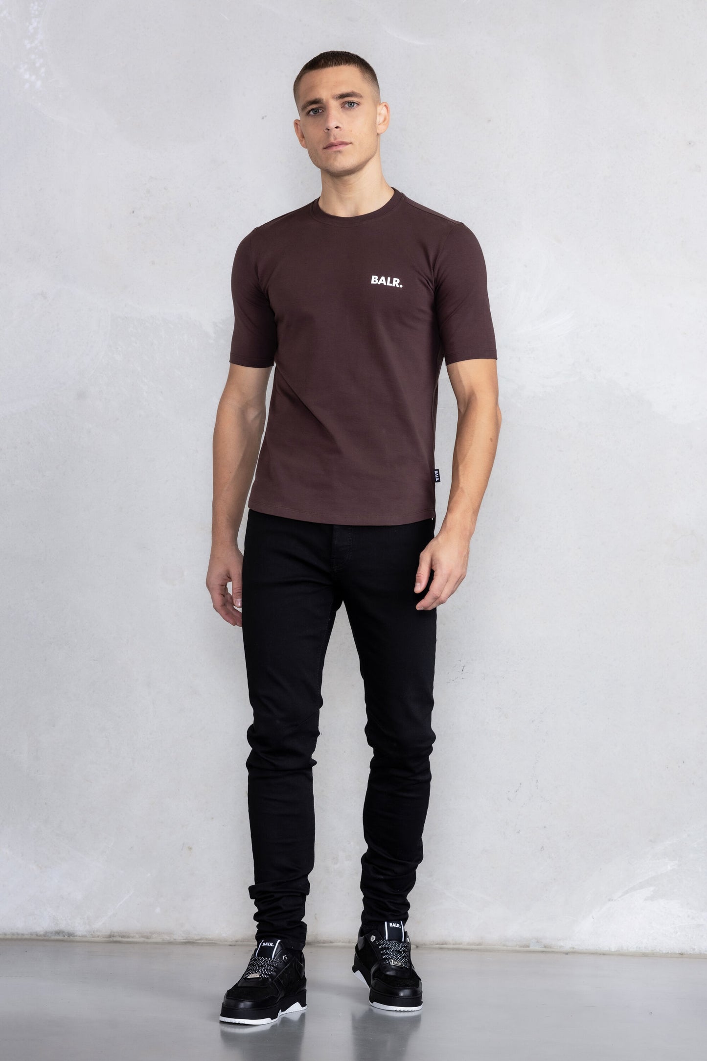 Athletic Small Branded Chest T-Shirt Java