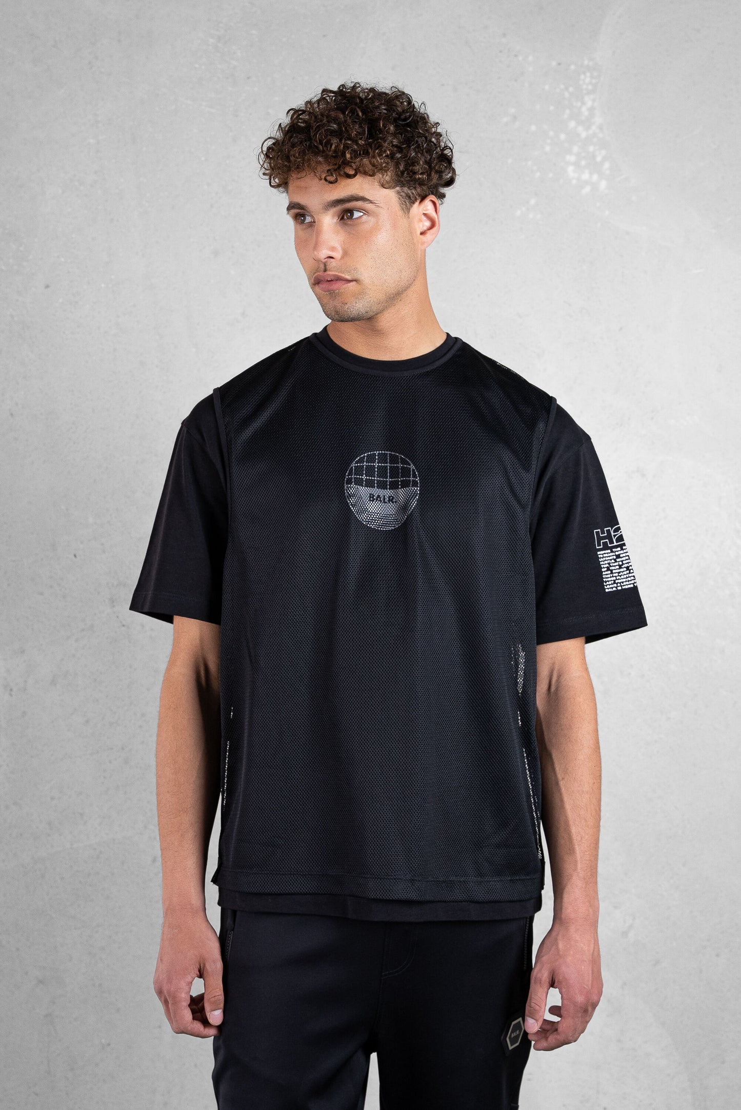 Joey Box Mesh T-Shirt Jet Black