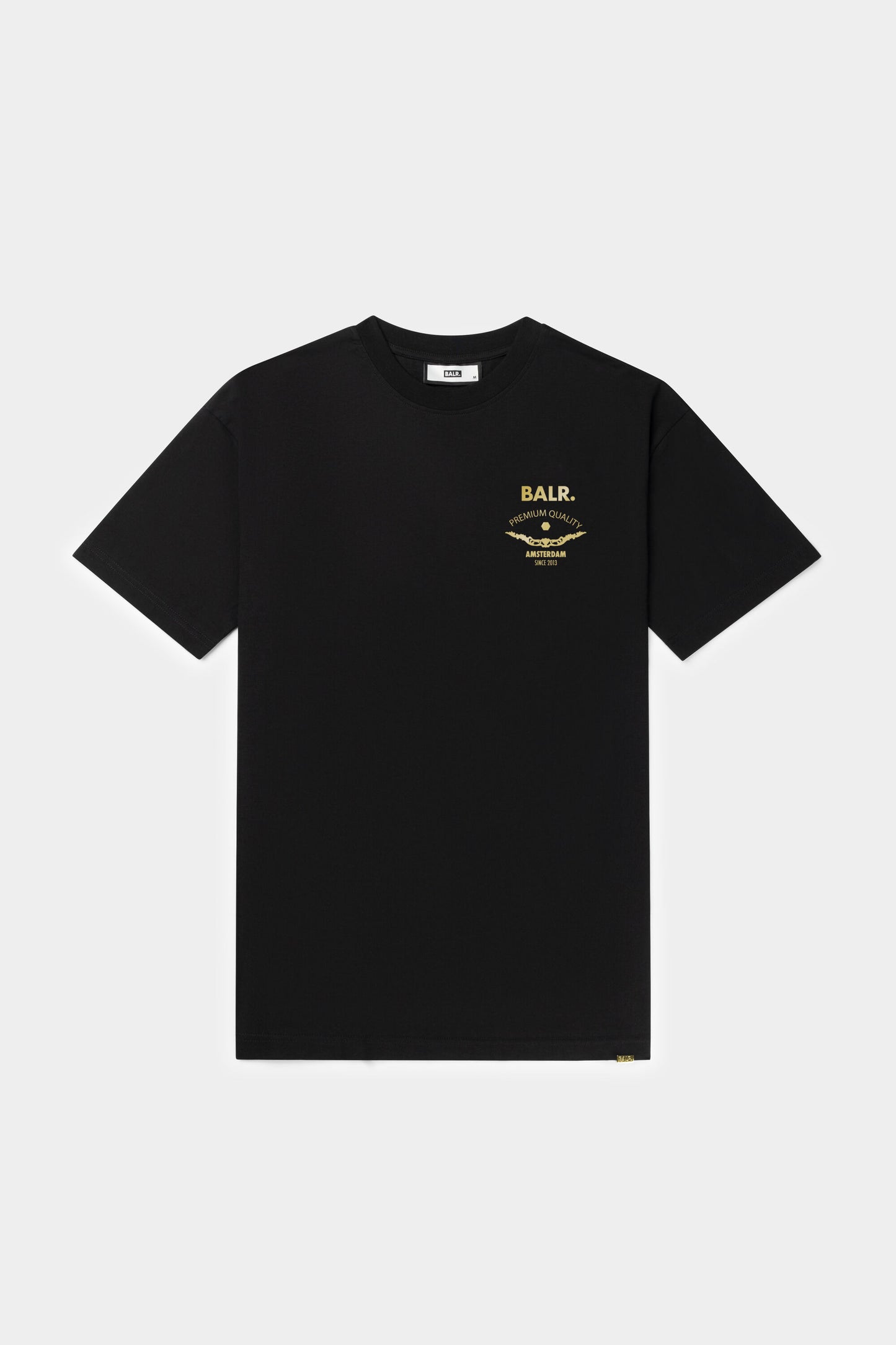 Sebastian Slim Gold Emblem T-Shirt Jet Black
