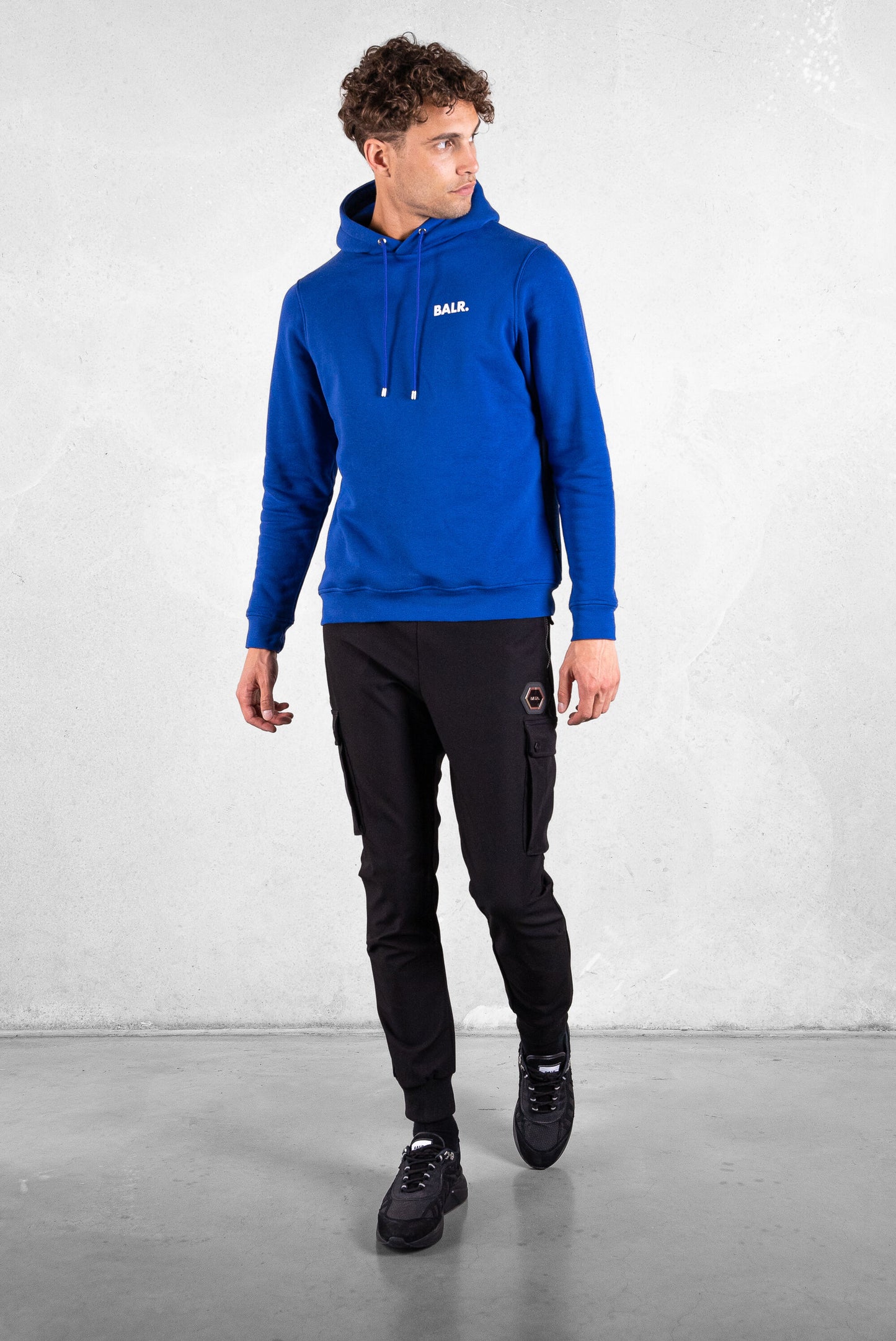 Brand Straight Small Logo Hoodie Surf The Web/Bright White