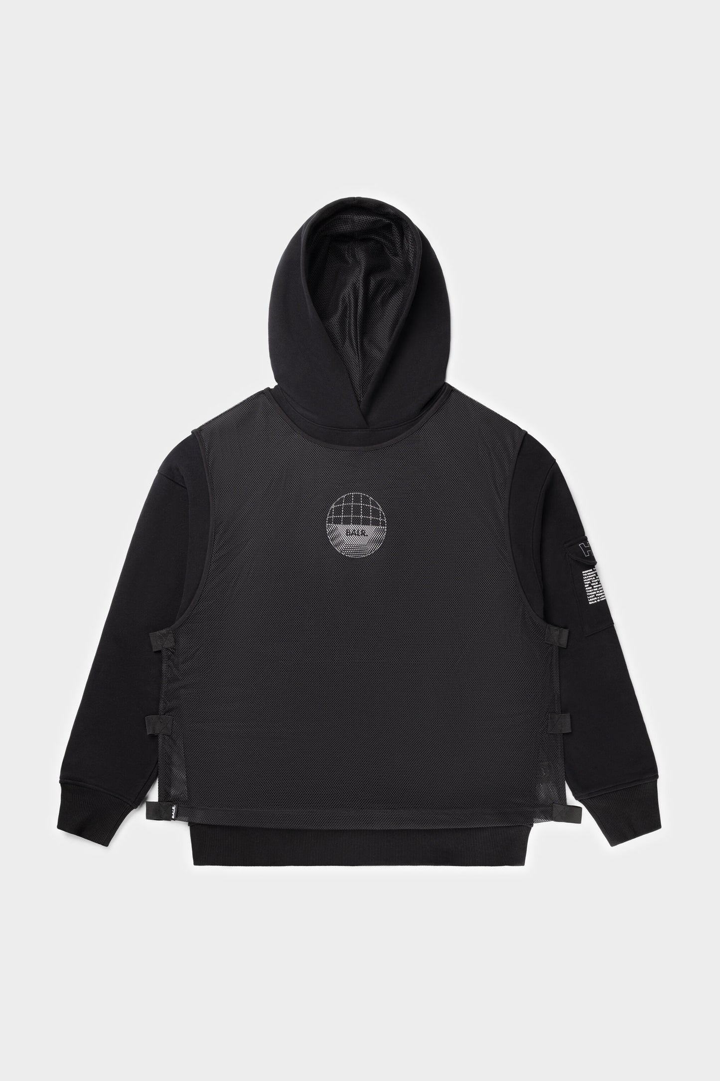 Joey Box Mesh H2S Hoodie Jet Black