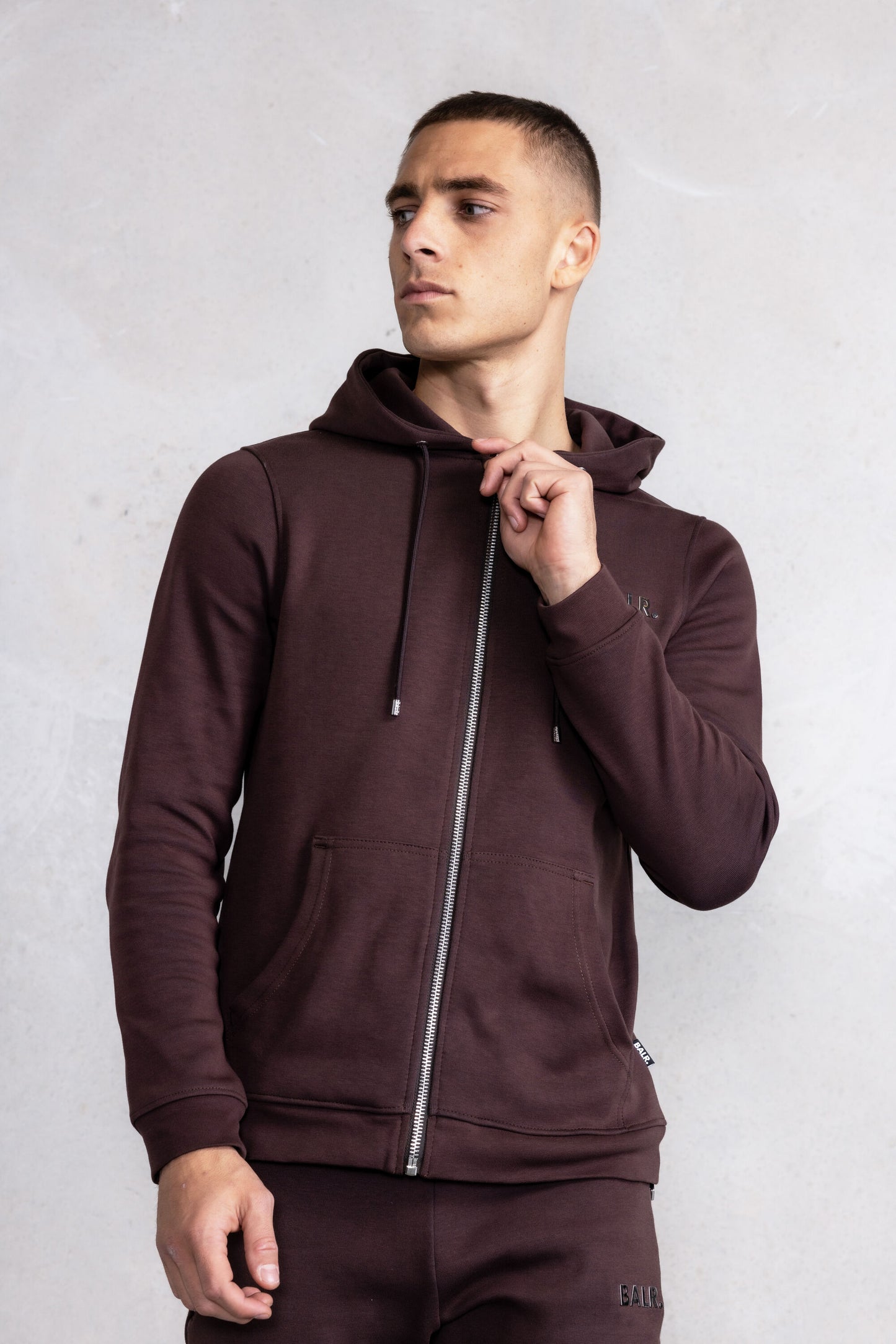 Q-Series Straight Zip Thru Hoodie Renewed Java