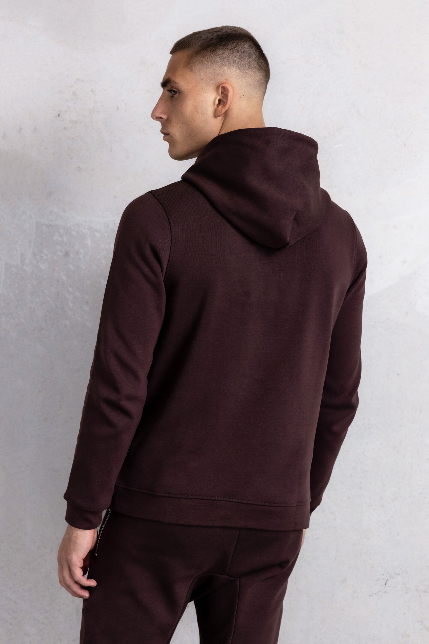 Q-Series Straight Zip Thru Hoodie Renewed Java