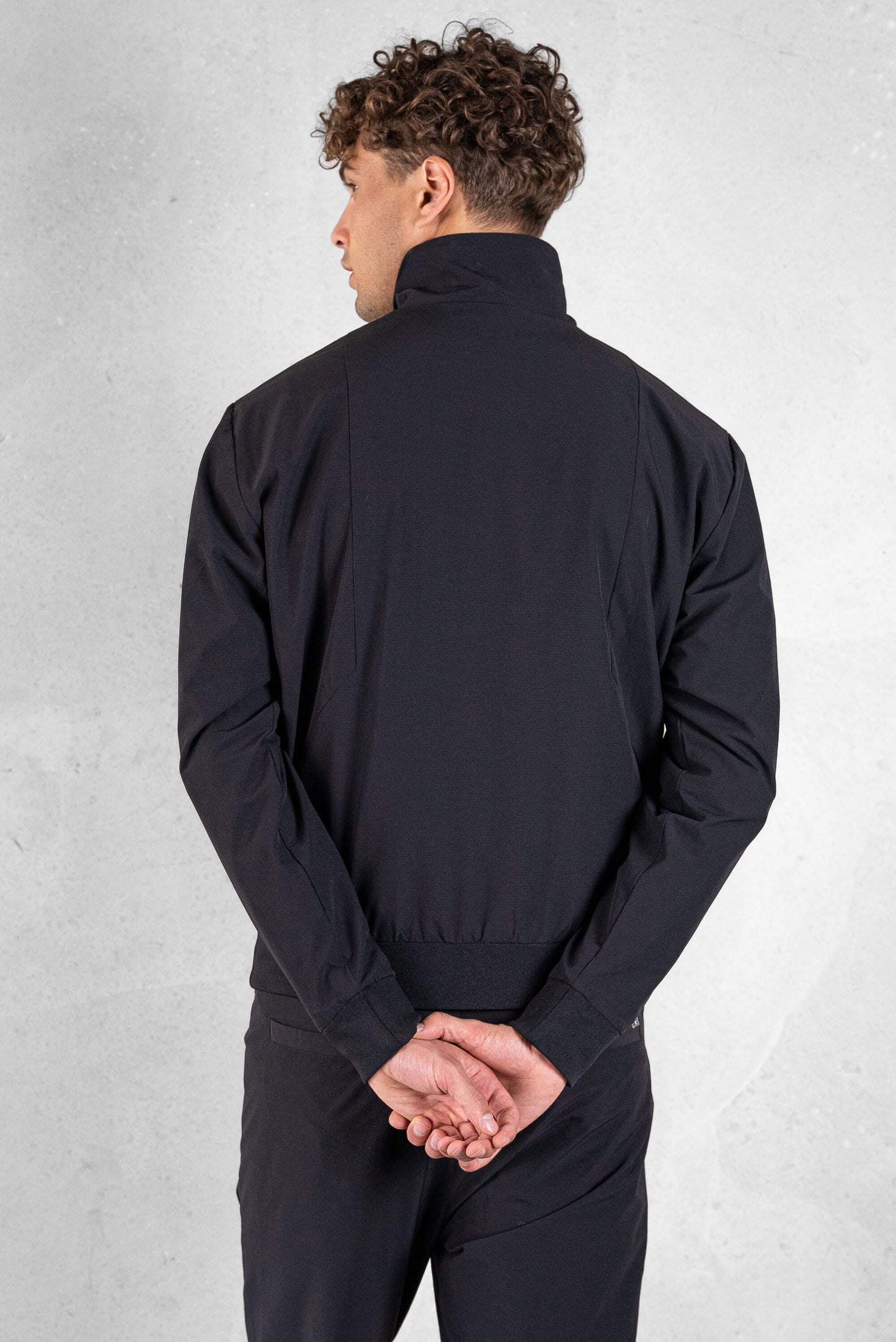 Louis Slim Ripstop Track Jacket Jet Black