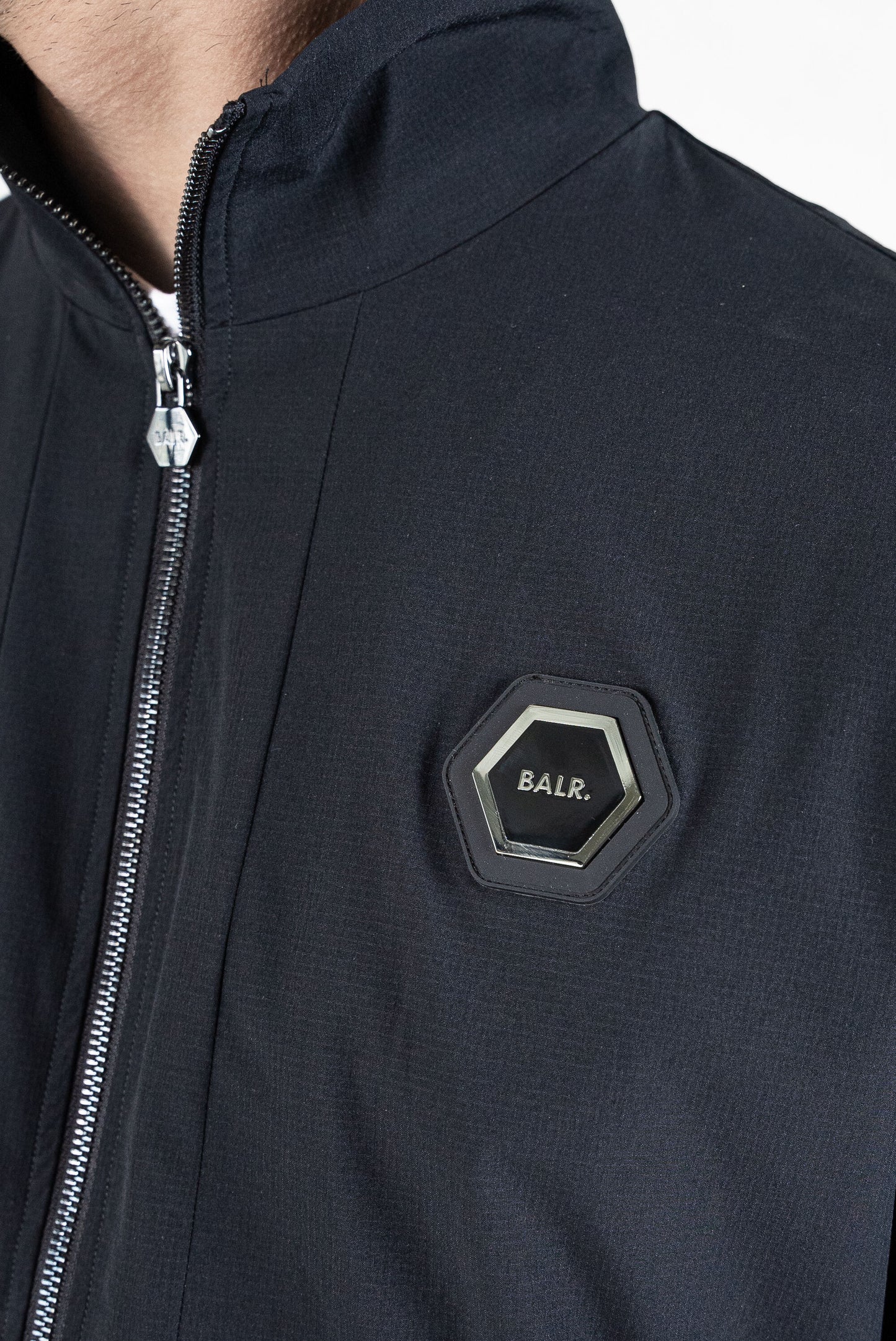 Louis Slim Ripstop Track Jacket Jet Black