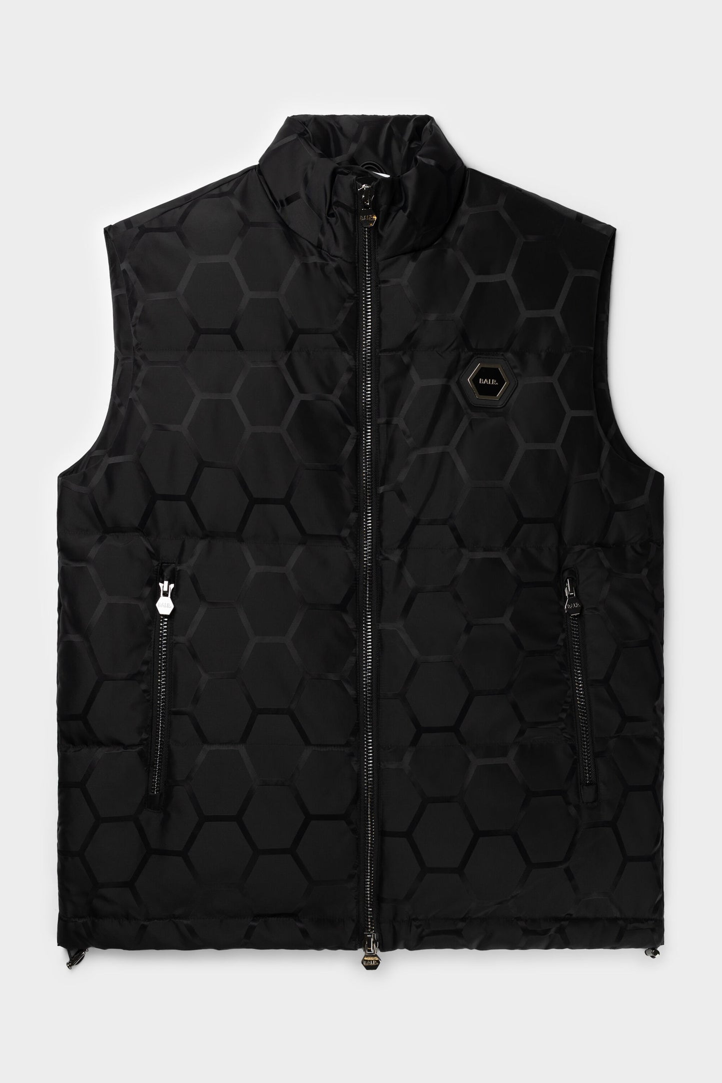 Miles Straight Jacquard Bodywarmer Jet Zwart