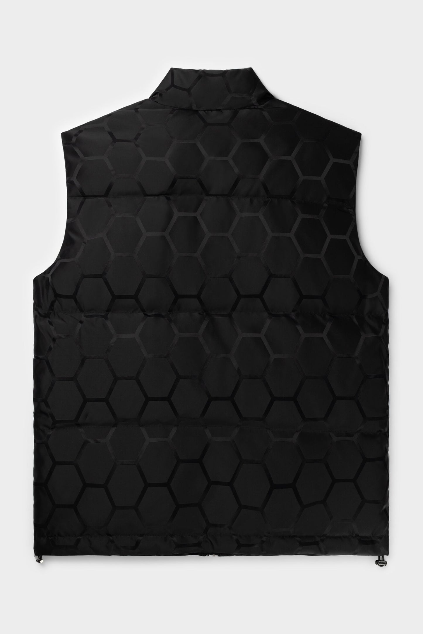 Miles Straight Jacquard Bodywarmer Jet Zwart