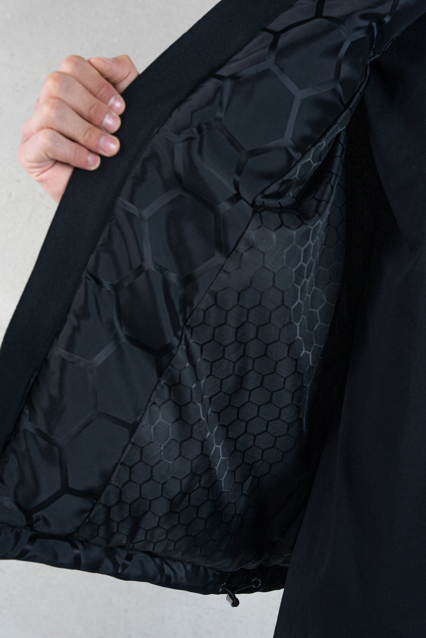 Miles Straight Jacquard Bodywarmer Jet Zwart