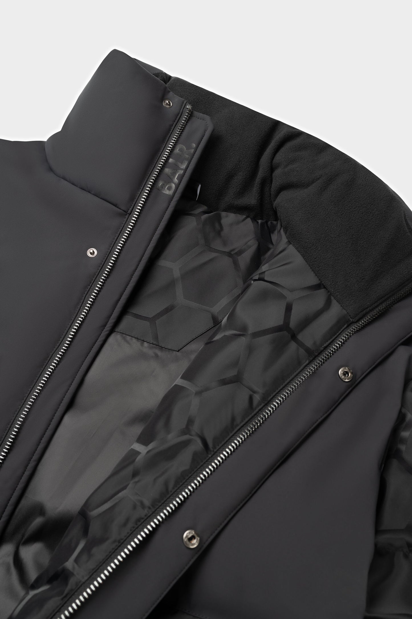 Dante Jacquard Long Puffer Jet Black