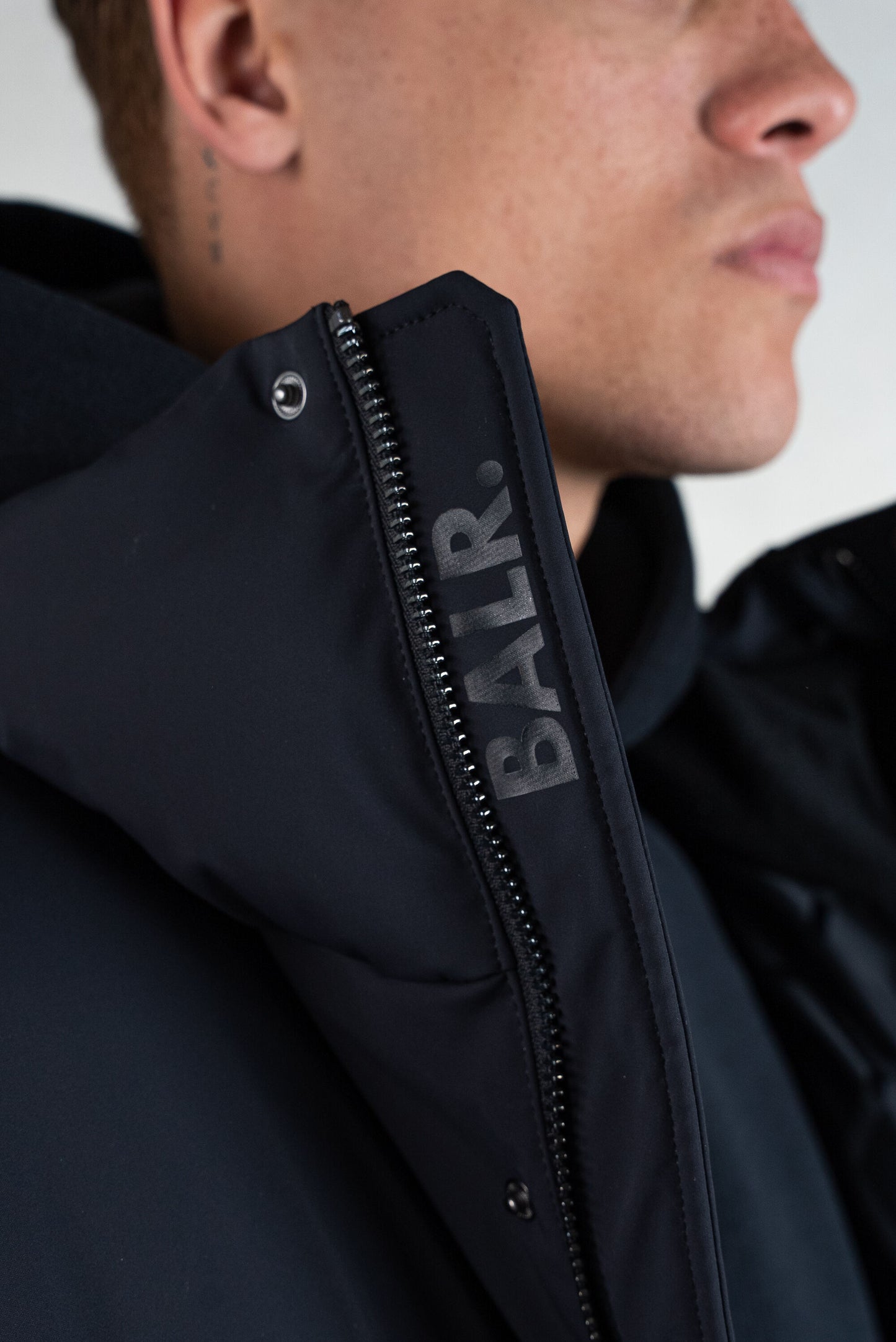 Dante Jacquard Long Puffer Jet Black