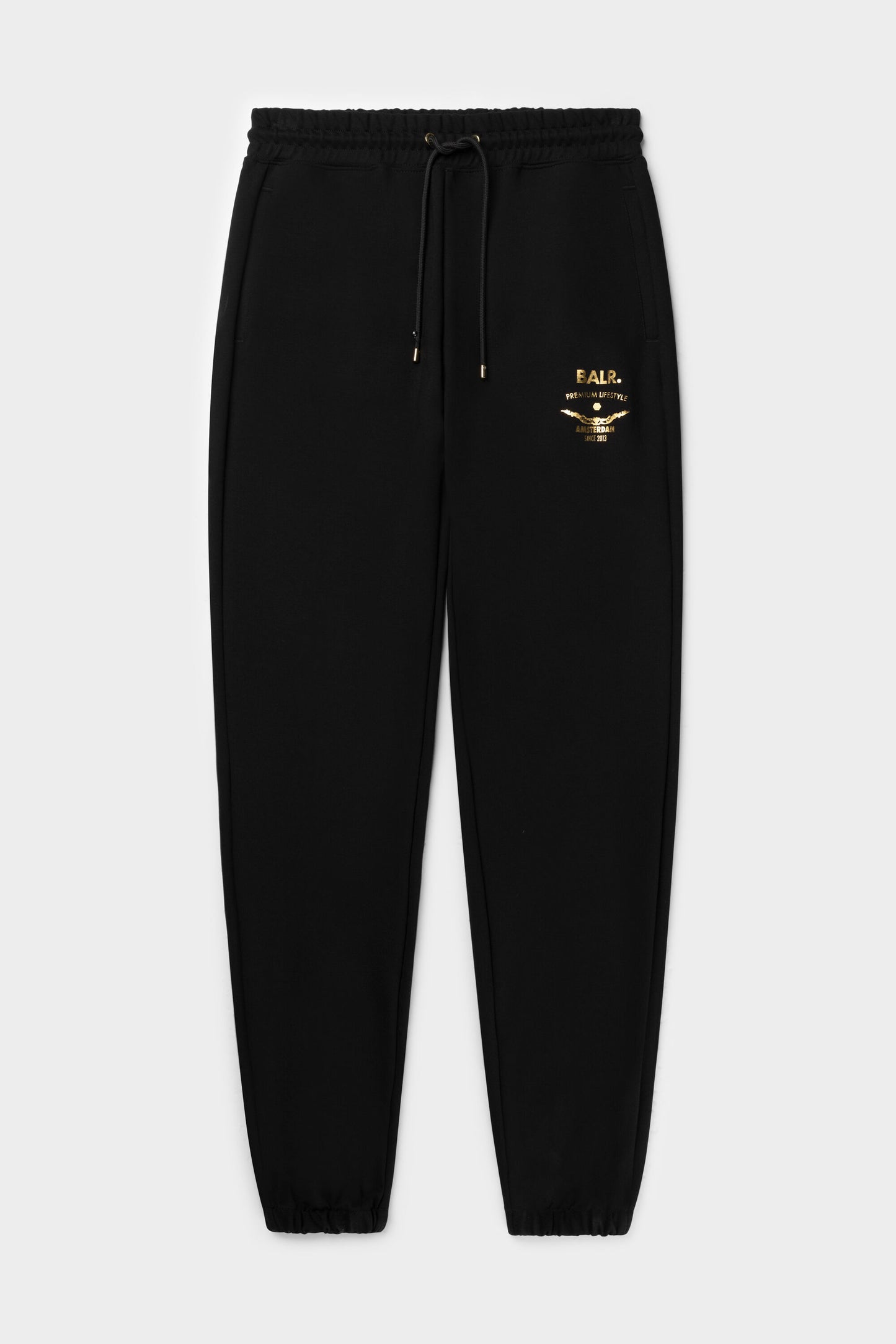 Regular Gold Emblem Jogger Jet Black