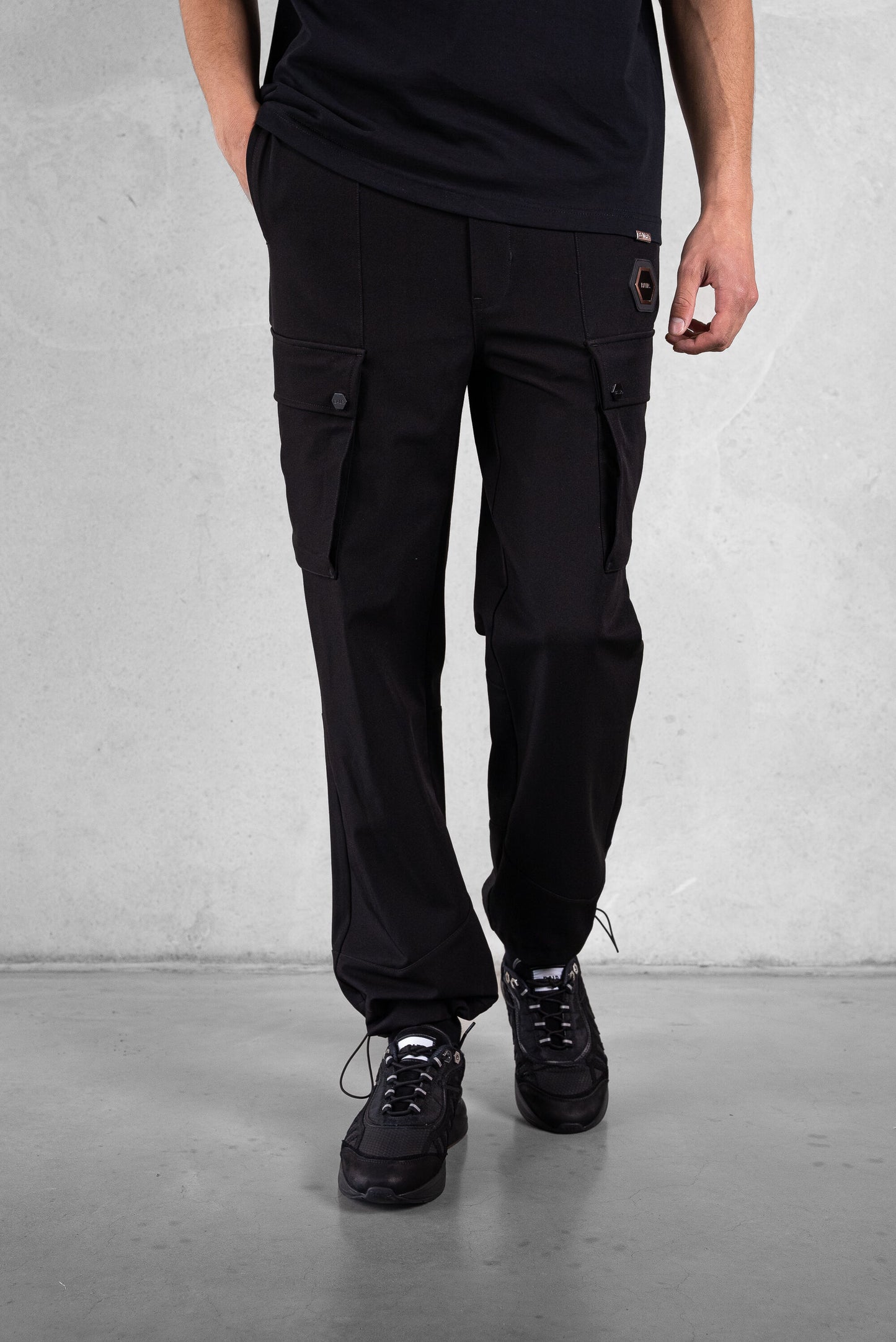Milton Relaxed Cargo Track Broek Jet Zwart
