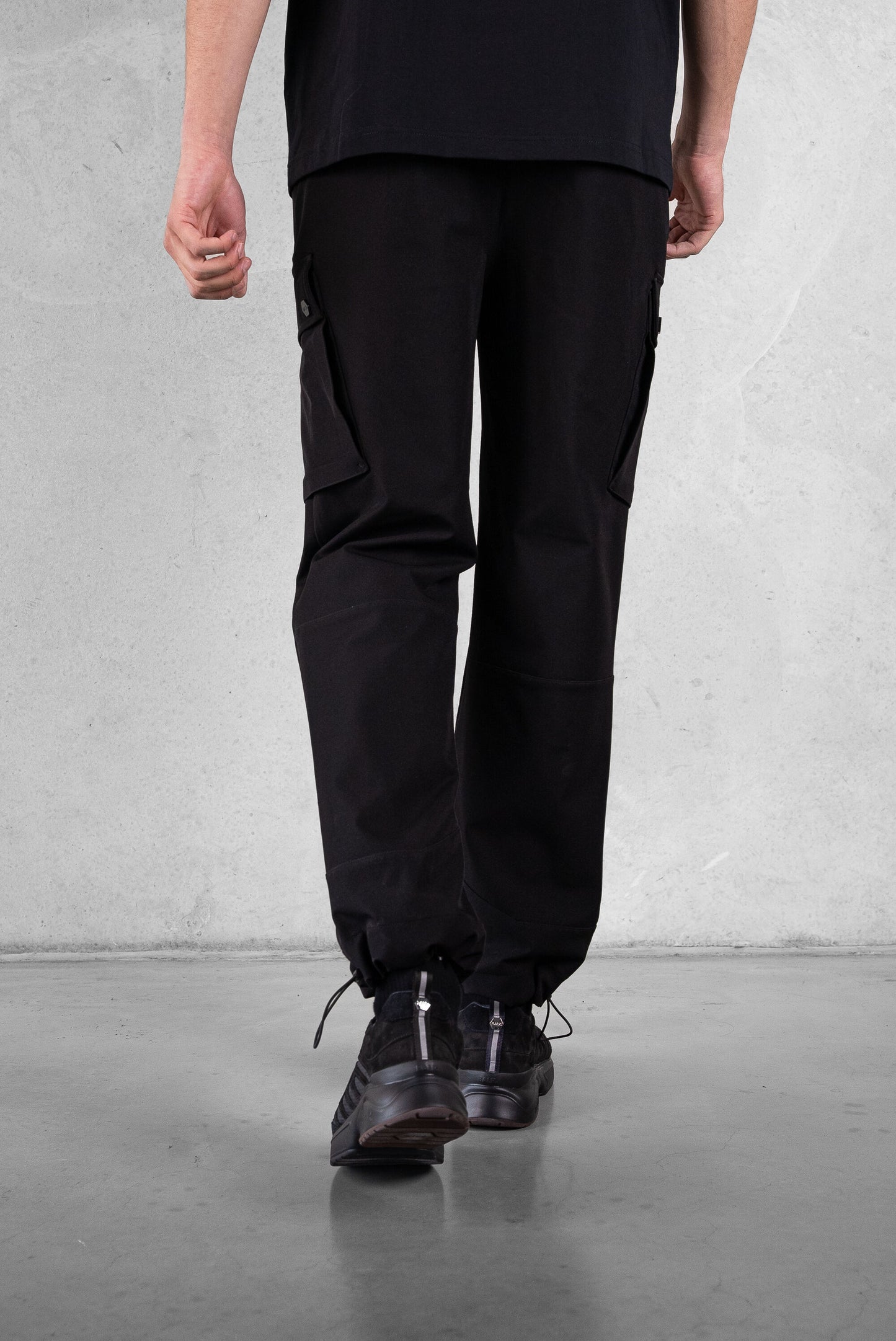 Milton Relaxed Cargo Track Broek Jet Zwart