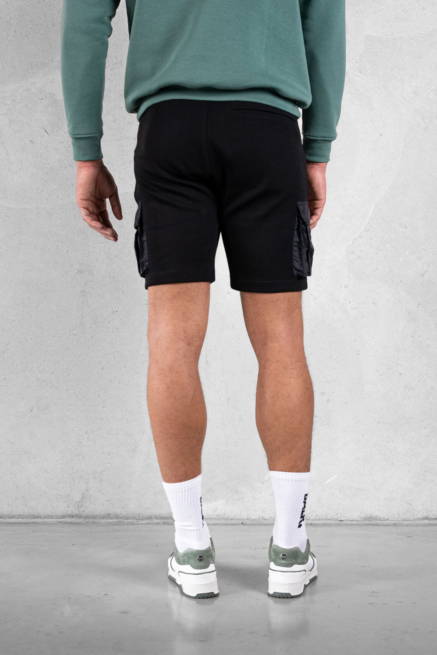 Q-Cargo Series Sweat Shorts Jet Black