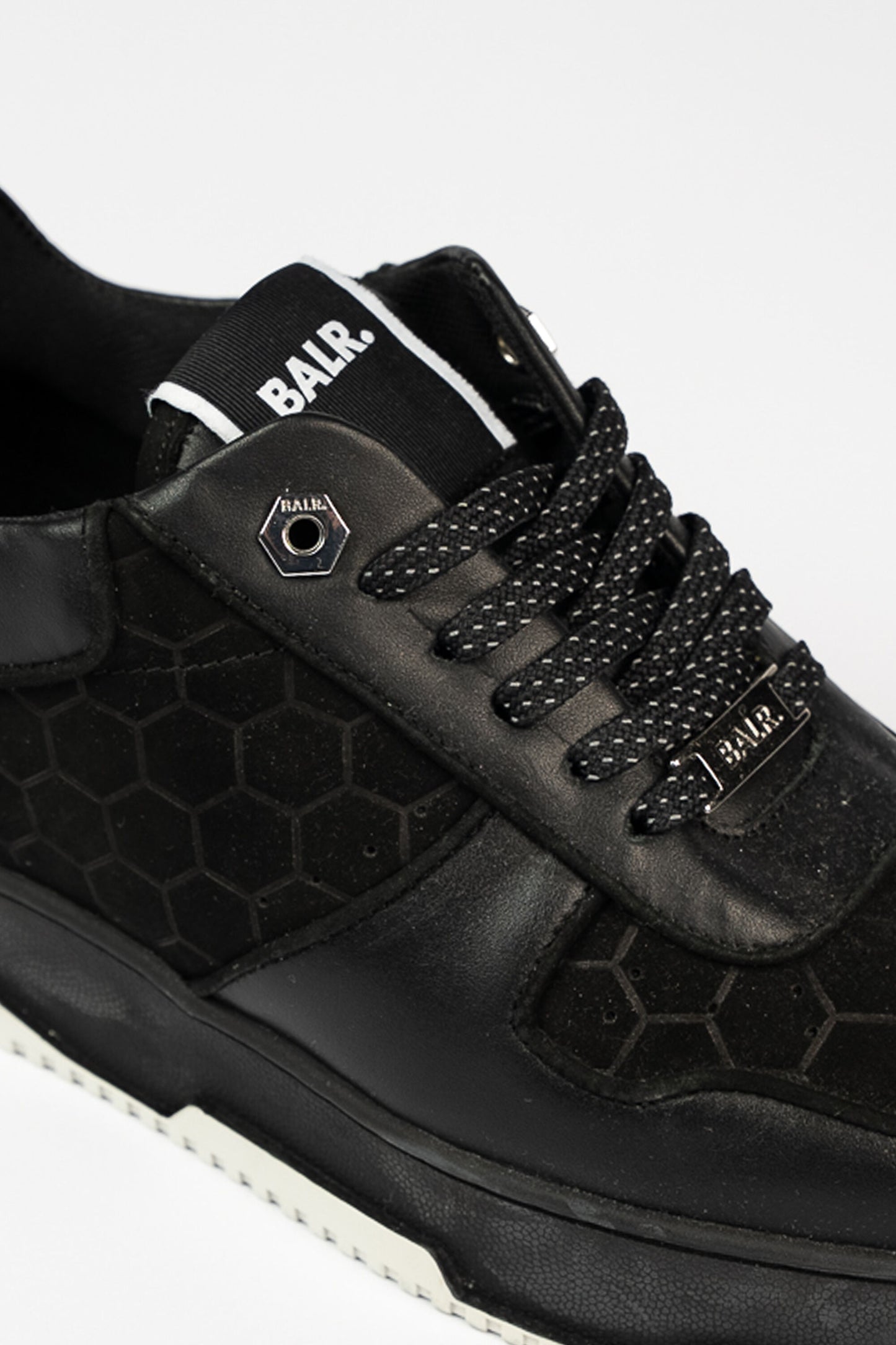 Club C Classic Debossed Hex Sneaker Jet Black