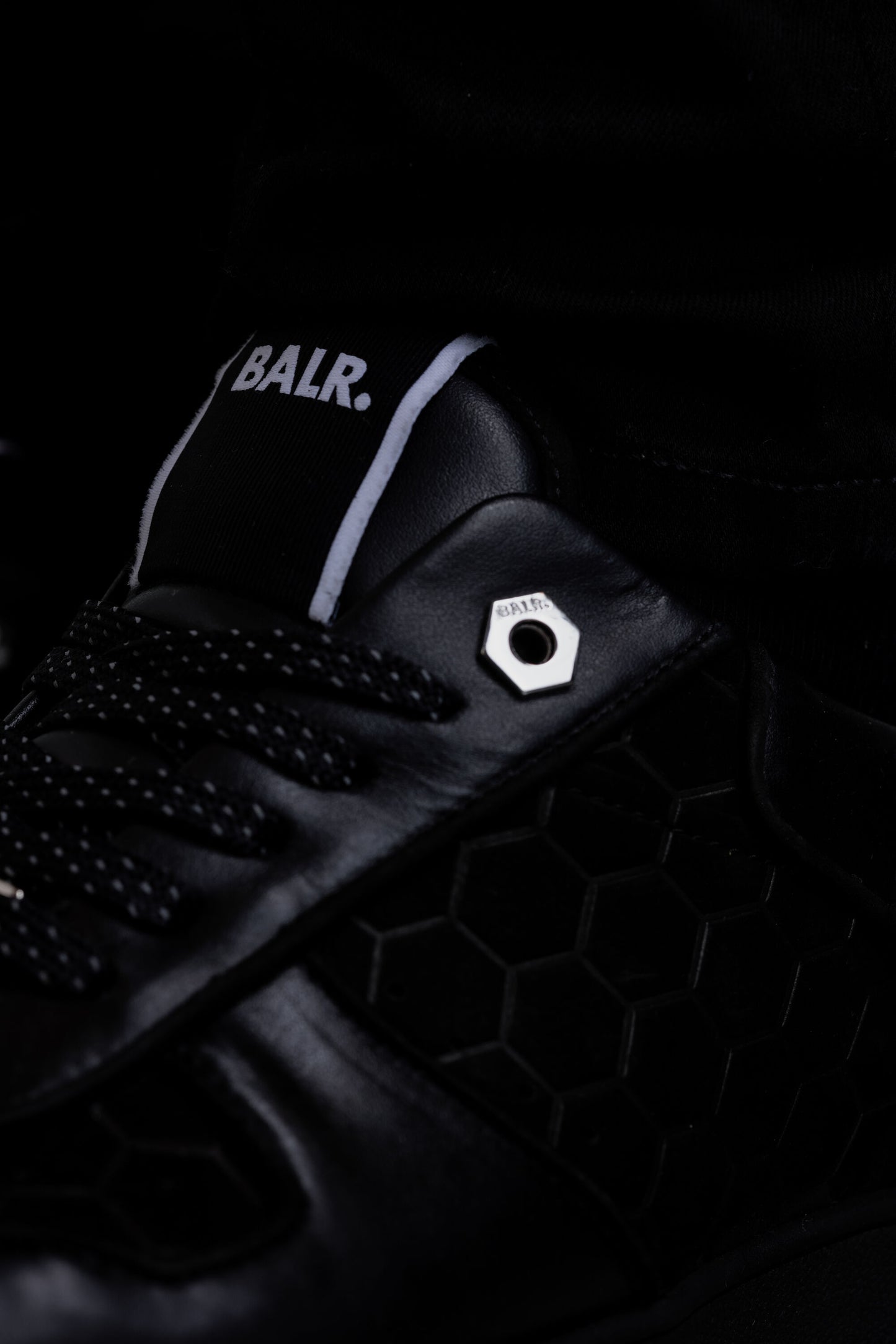 Club C Classic Debossed Hex Sneaker Jet Black