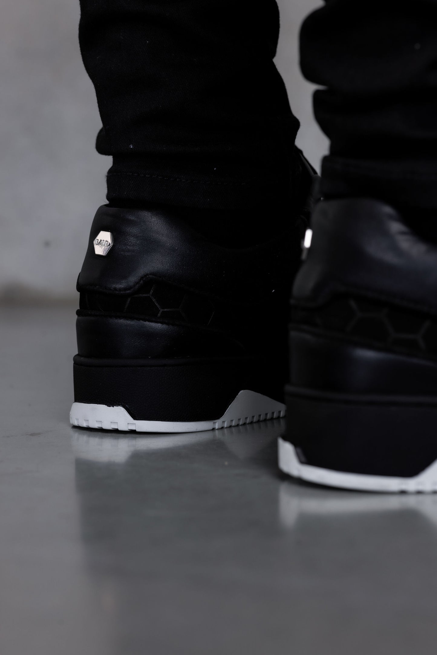 Club C Classic Debossed Hex Sneaker Jet Black