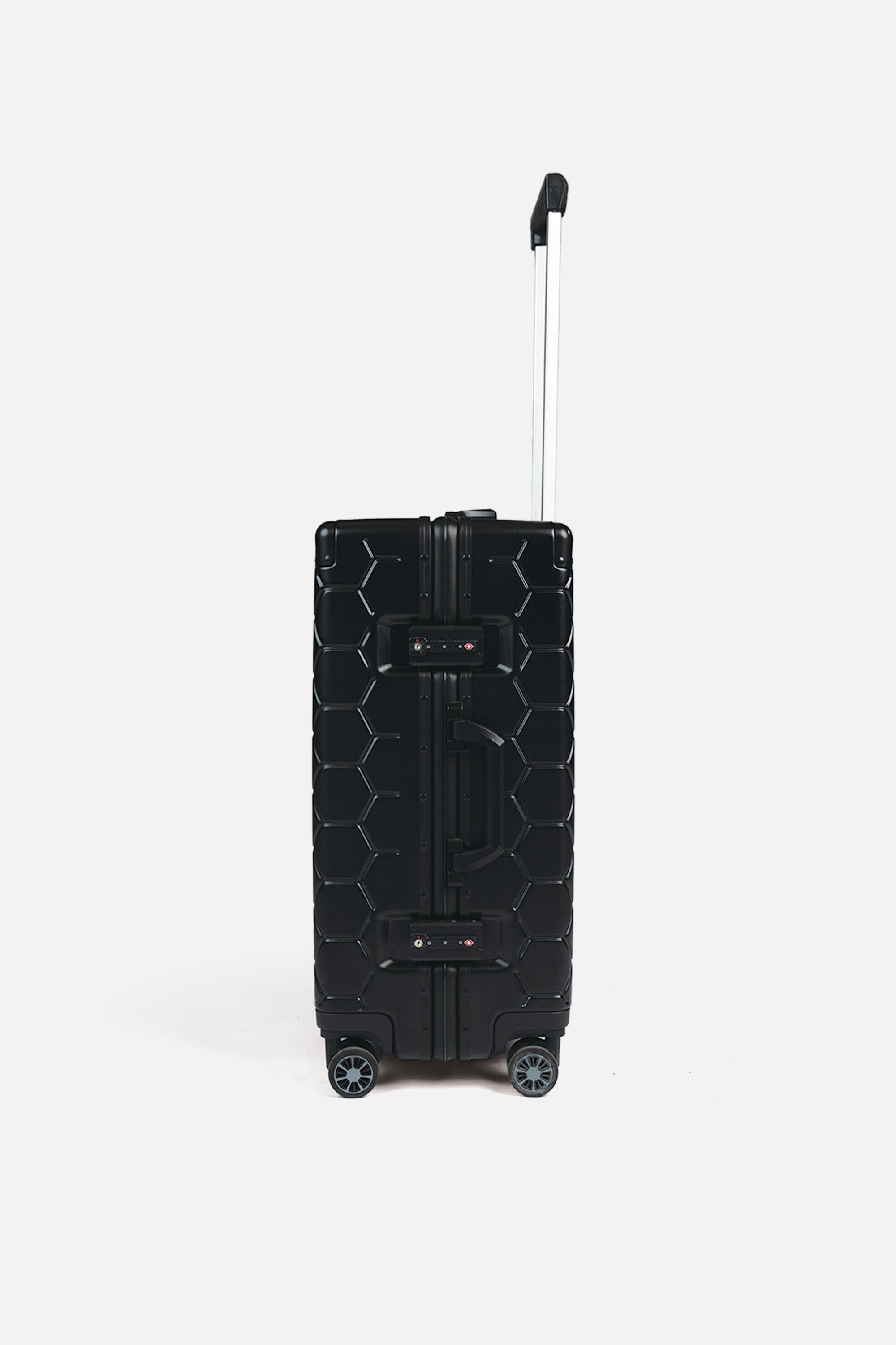 Romeo Embossed Hexagon Suitcase M Jet Black