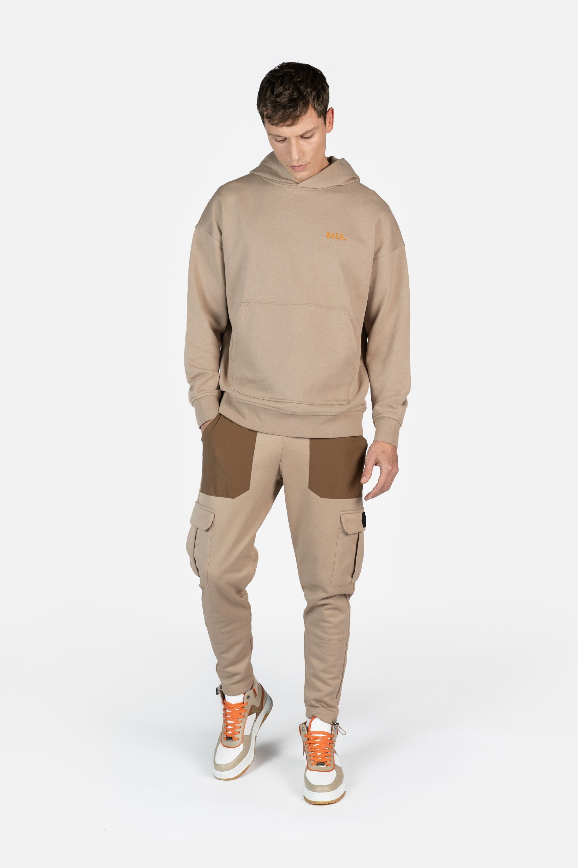 Game of the Gods Box Fit Hoodie Warm Taupe