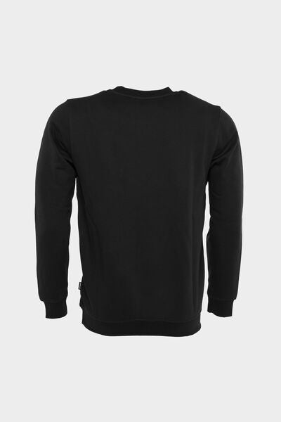 Brand Straight Crew Neck Men Black