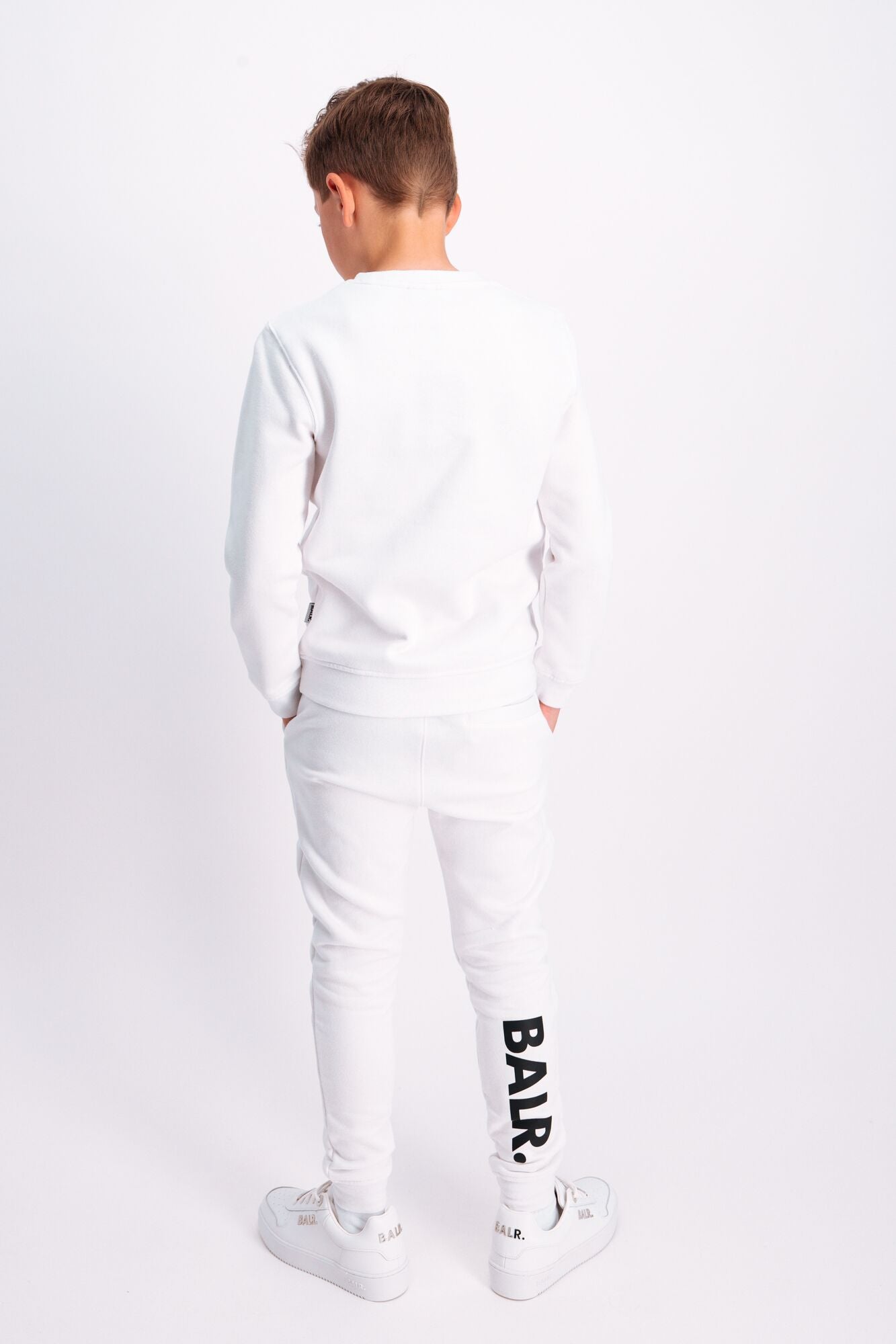 Brand Logo Crew Neck White