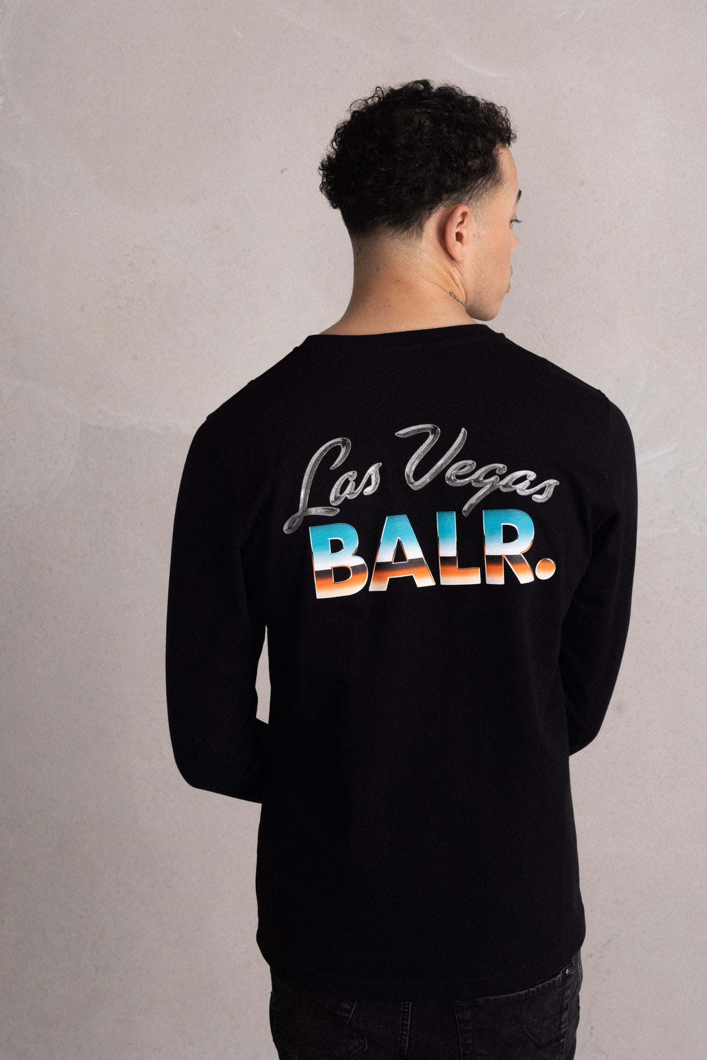 Olaf Straight BALR. LV Chrome Long Sleeve Jet Black