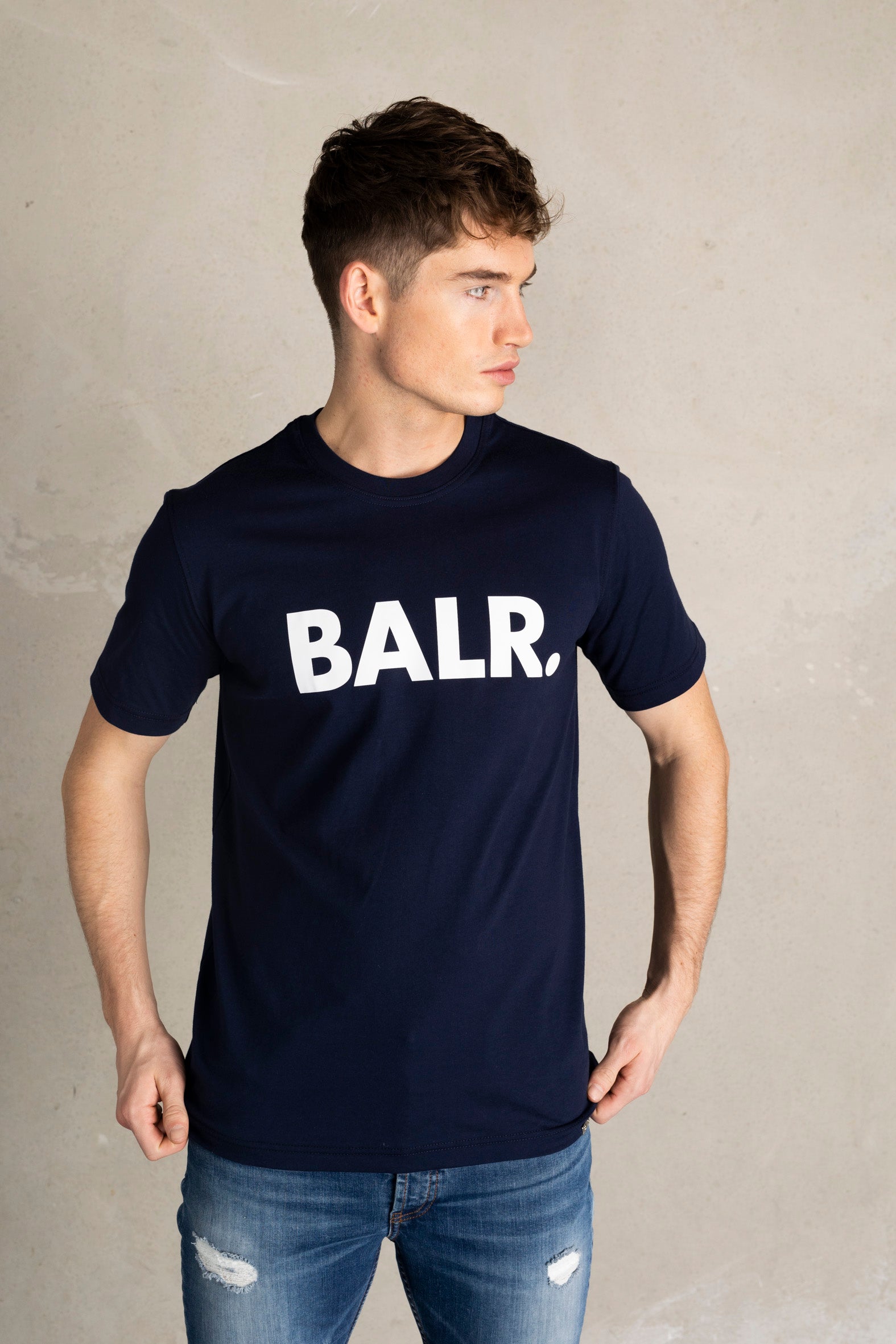 Tæl op Flyselskaber statisk Brand Straight T-Shirt Navy Blue – BALR.