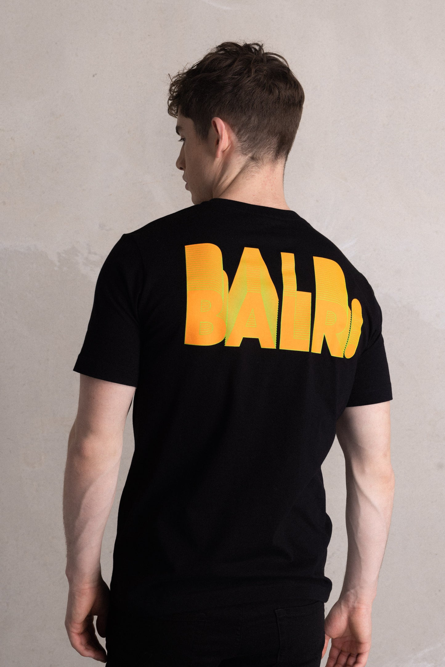 Olaf Straight BALR. Neon Gradient T-Shirt Jet Black