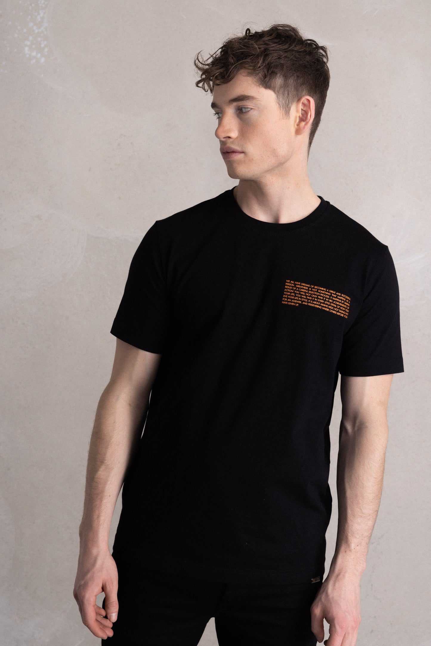 Olaf Straight BALR. Neon Gradient T-Shirt Jet Black