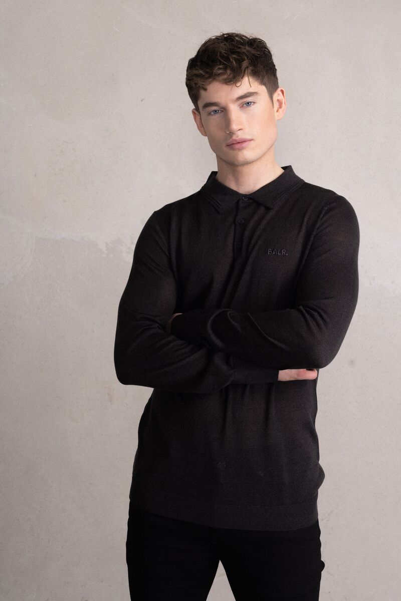 Porter Regular Knitted Polo Woodland Grey
