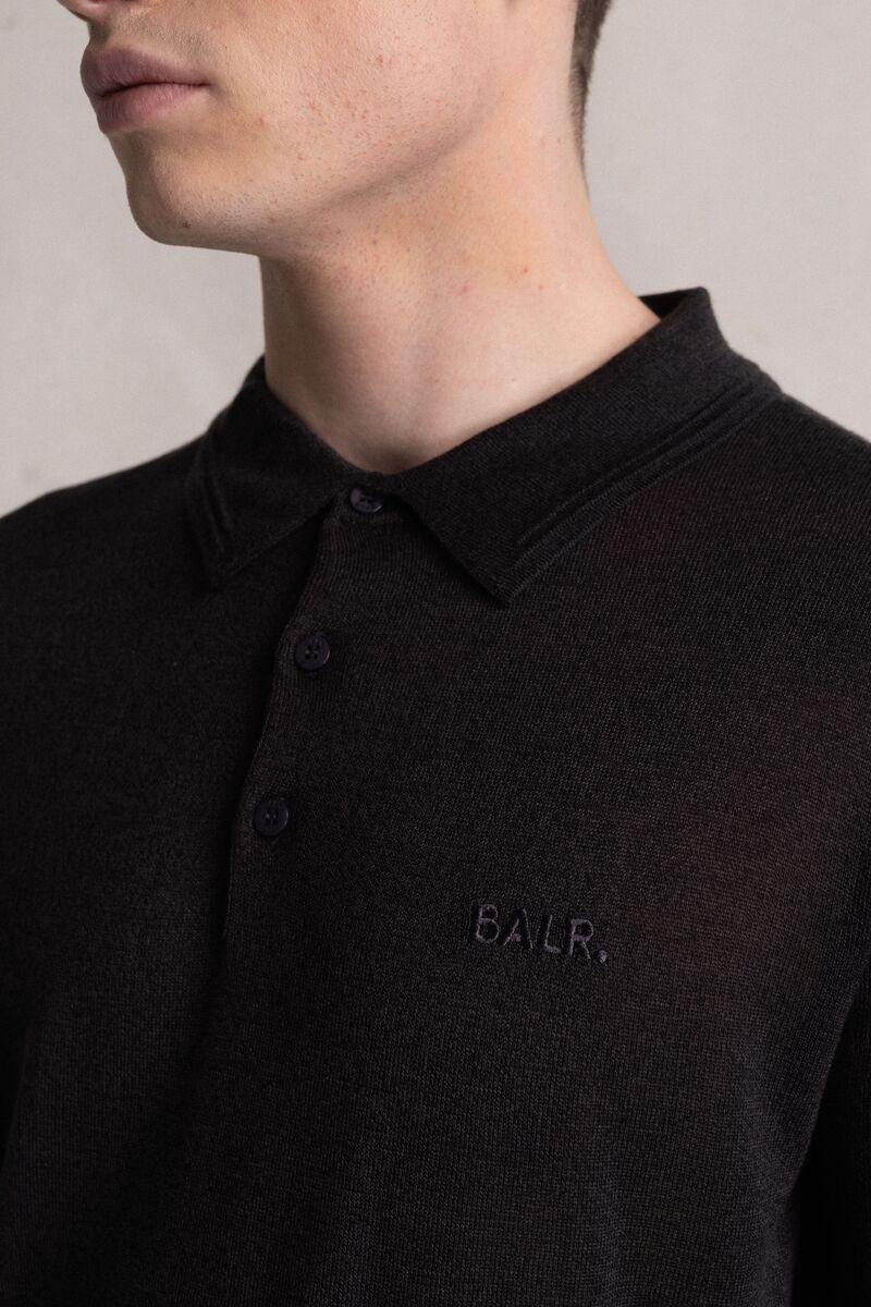 Porter Regular Knitted Polo Woodland Grey