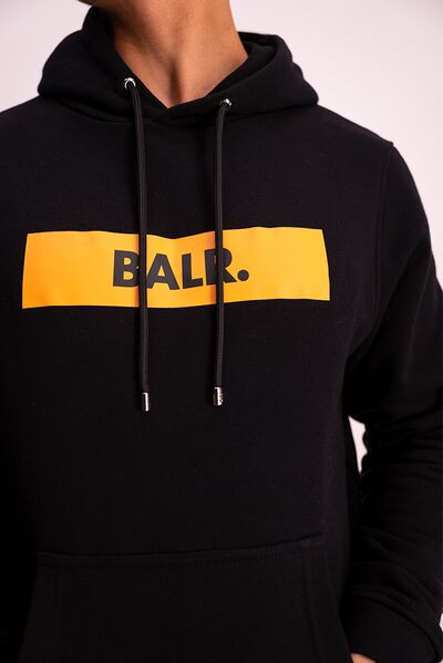 BALR. Straight Hoodie Club Logo Jet Black