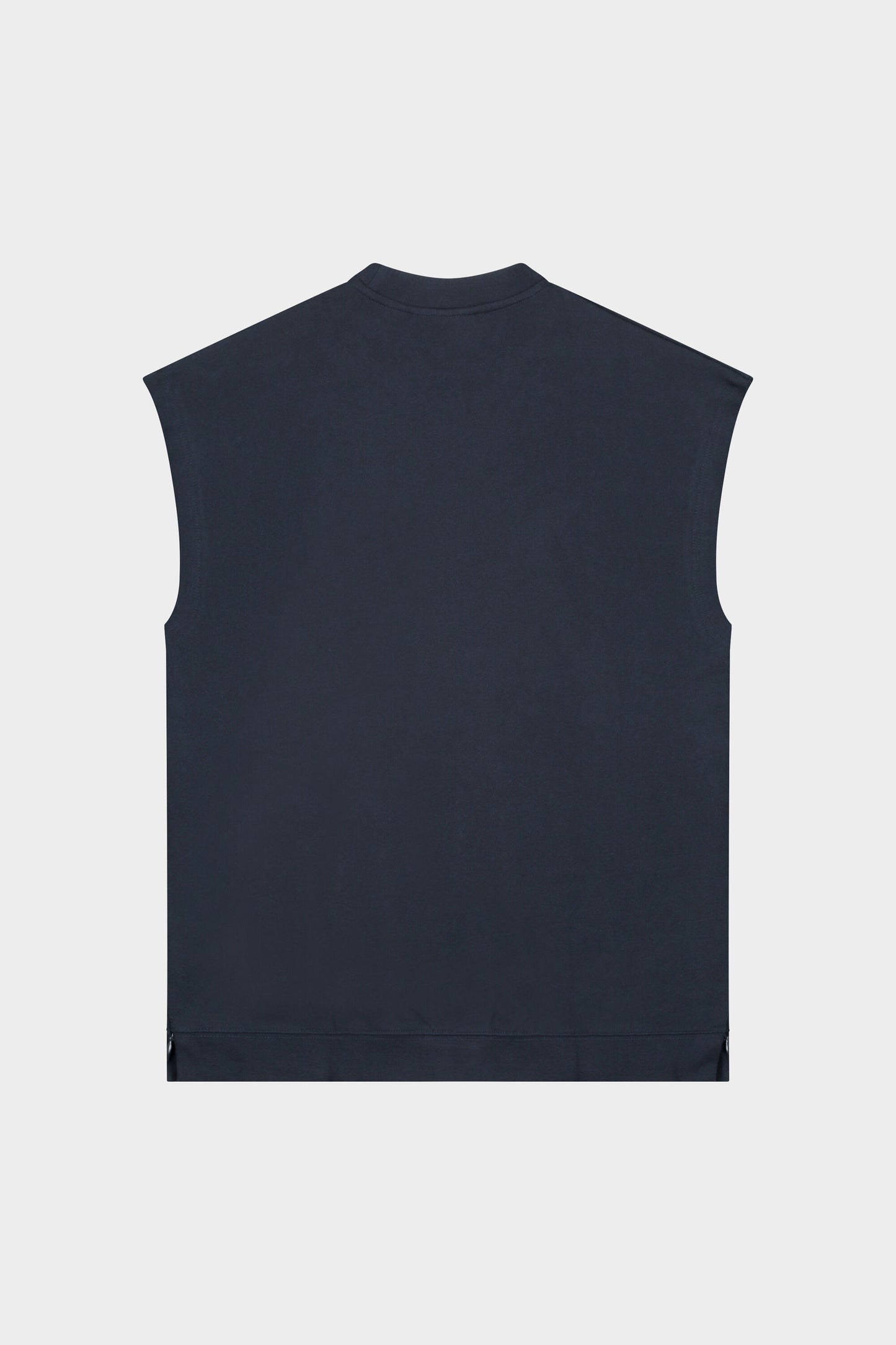 Embroidered LOAB Sleeveless Crew Neck Sweater Dk Navy