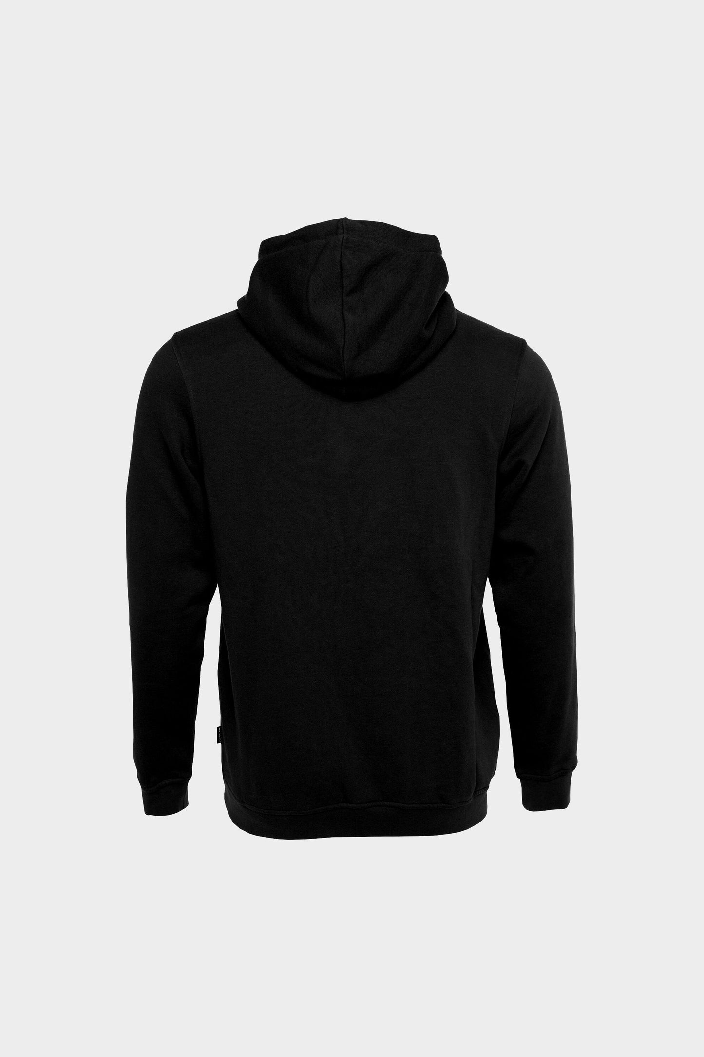 Brand Straight Hoodie Men Black