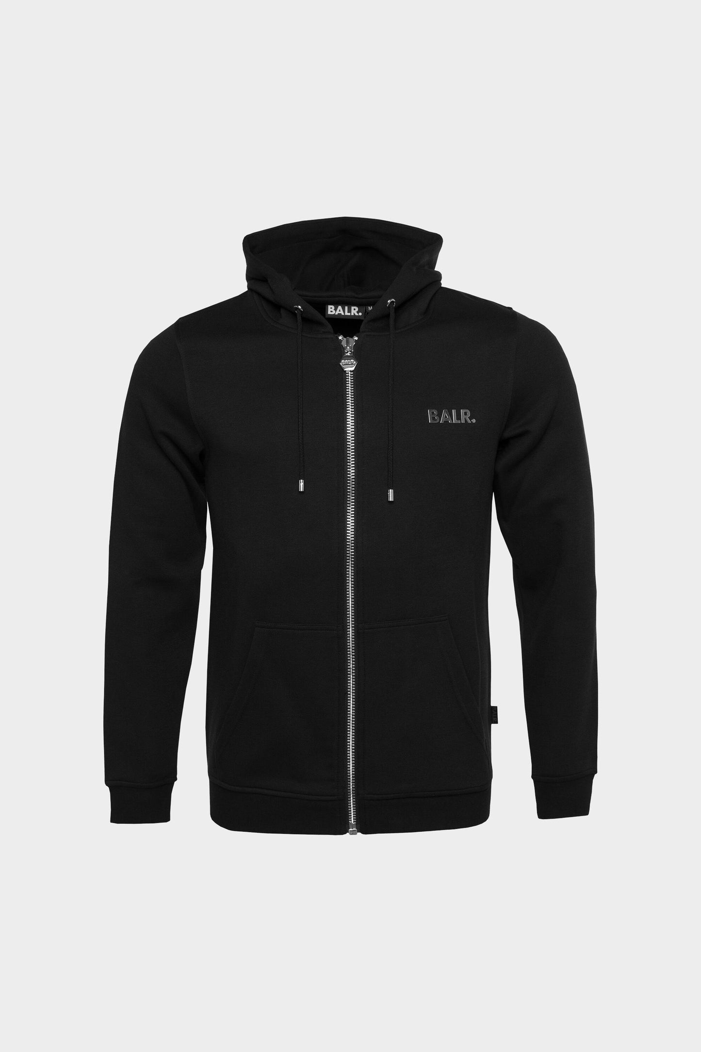 BALR. Q-Series Straight Zipped Hoodie Black