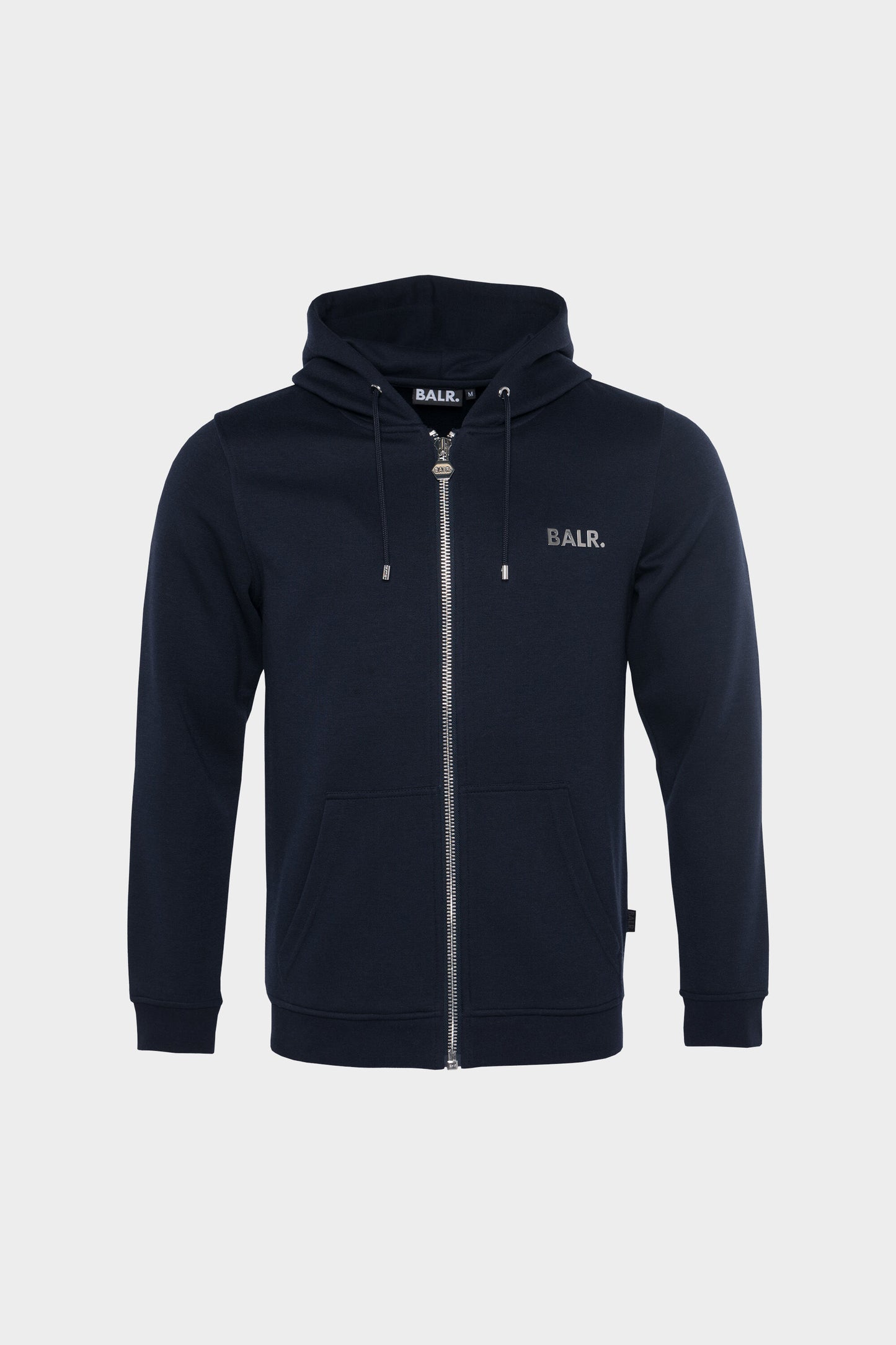 BALR. Q-Series Straight Zipped Hoodie Navy Blue