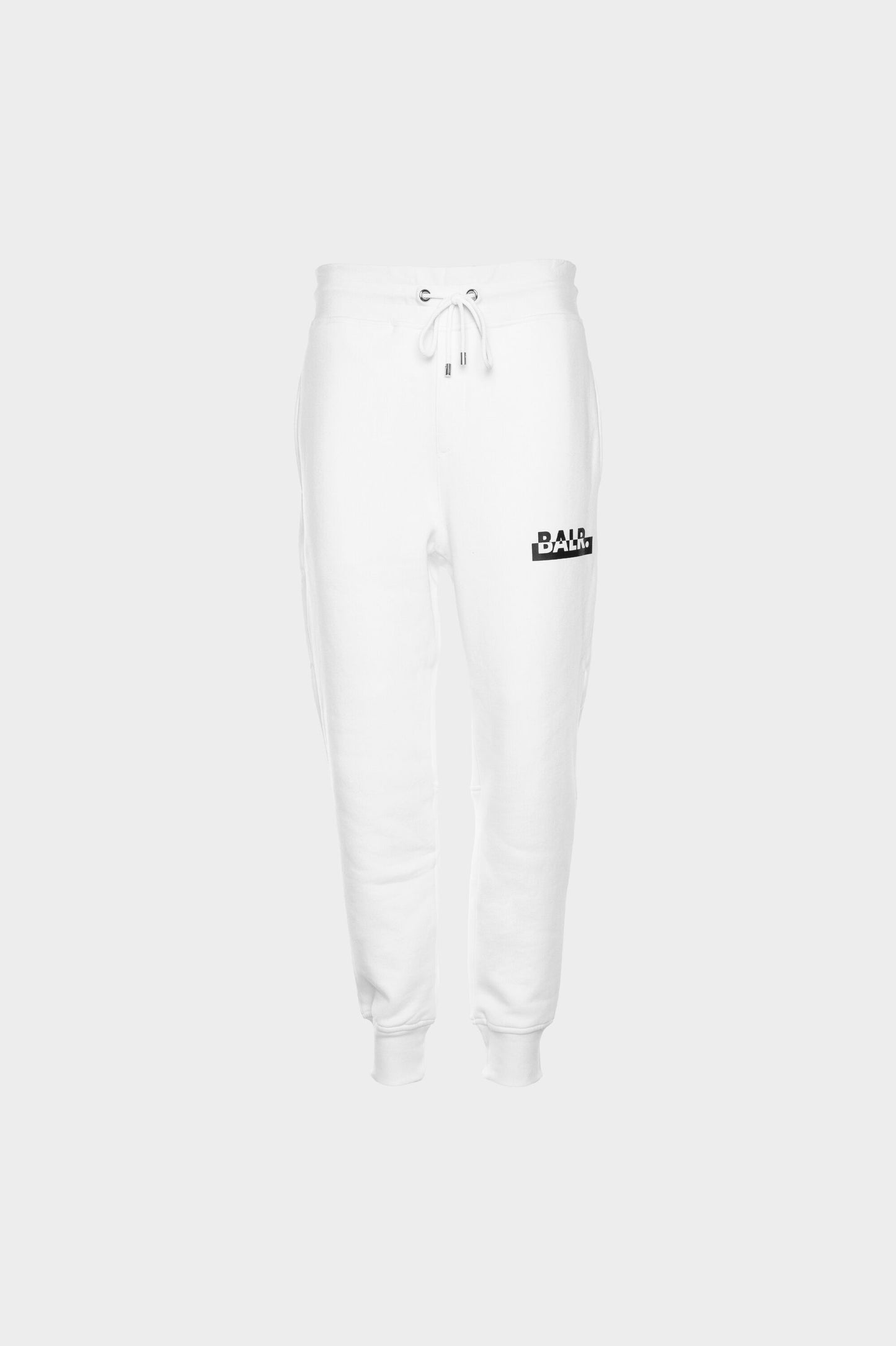 Contrasting Logo Straight Sweatpants White