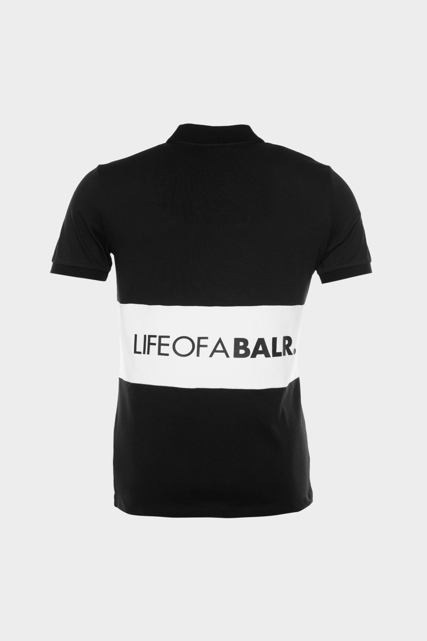 LOAB Colourblock Straight Polo Black