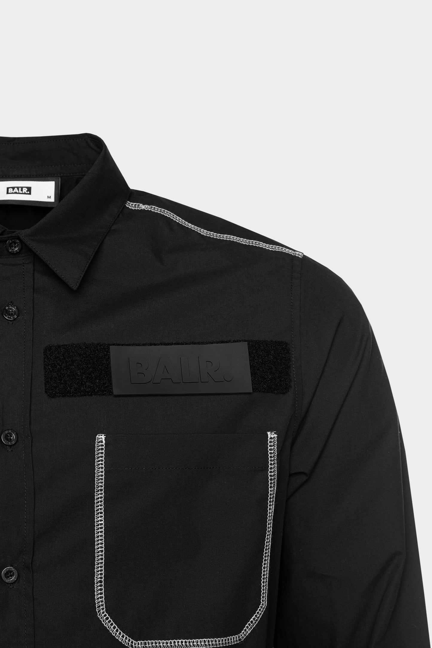 BALR. Label Straight Shirt L/S Black