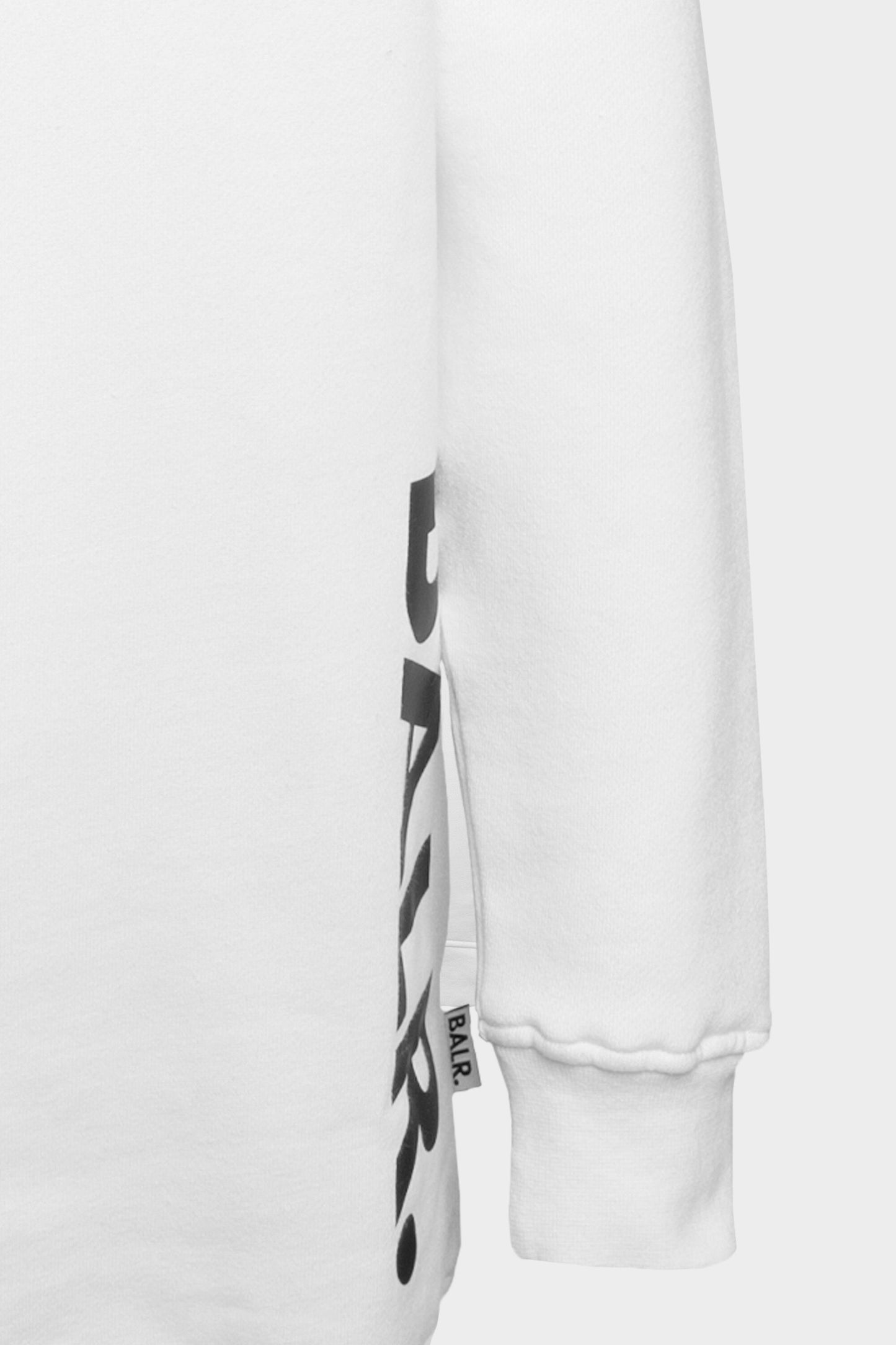 Vertical Brand Logo Long Hoodie White
