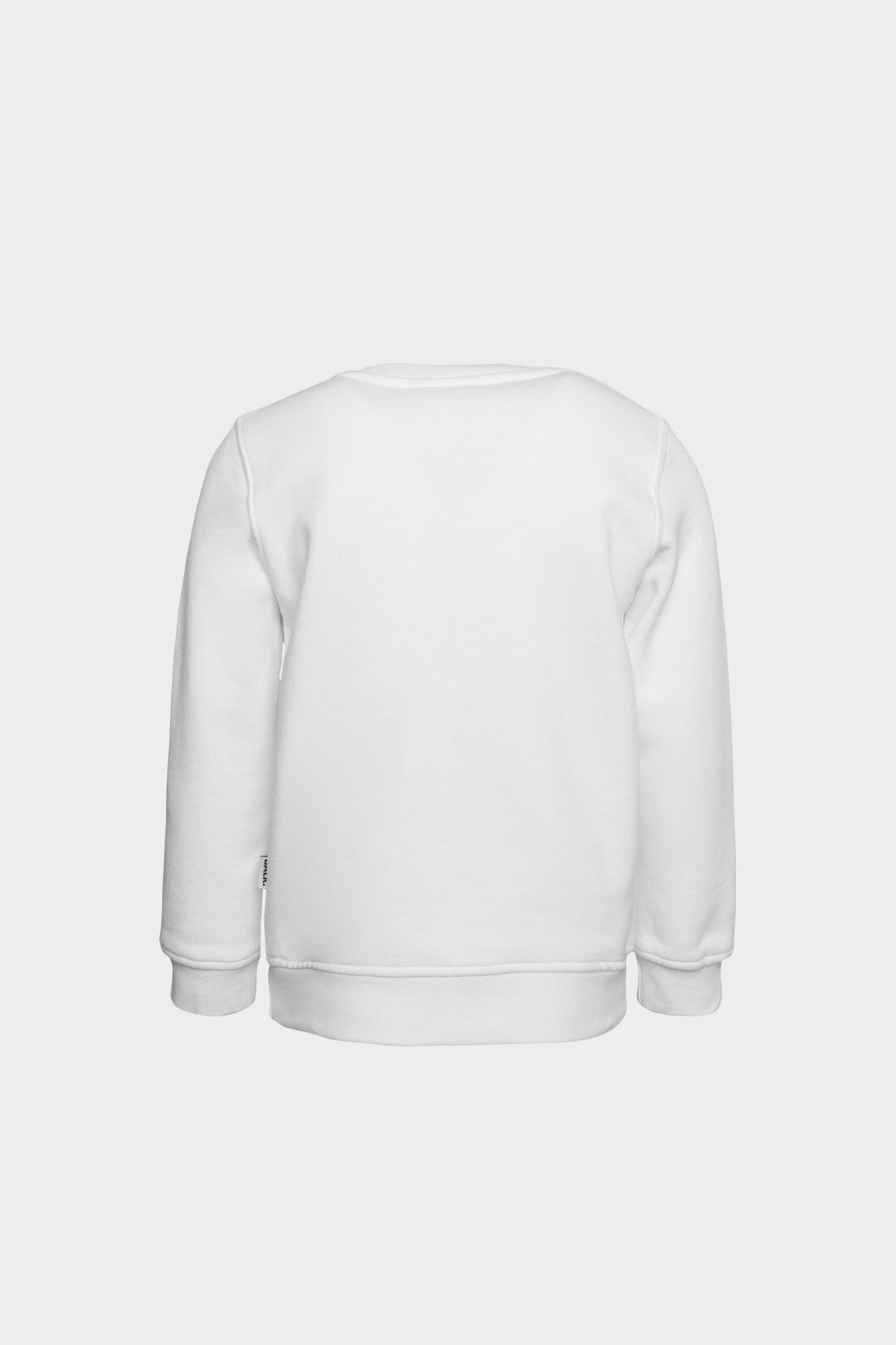 Tilted Logo Crew Neck Kids White