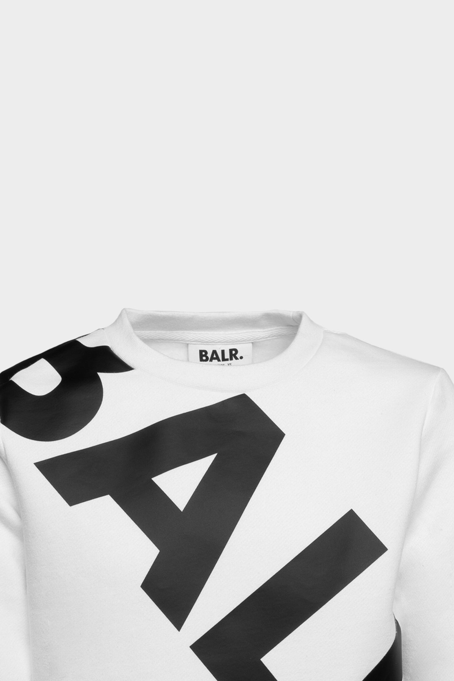 Tilted Logo Crew Neck Kids White