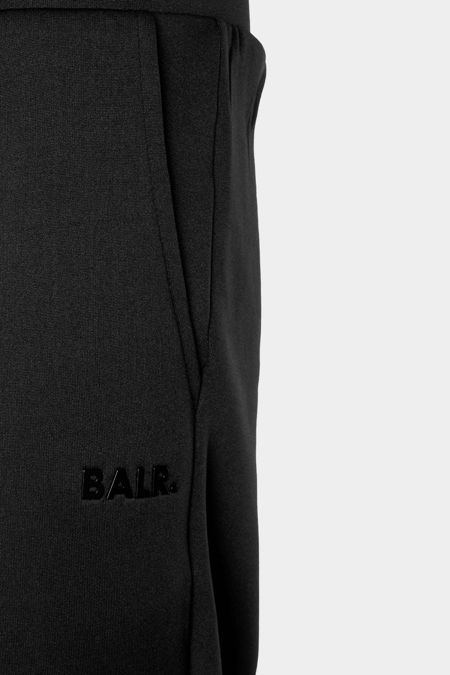 Black Metal Plate Tapered Sweatpants Black