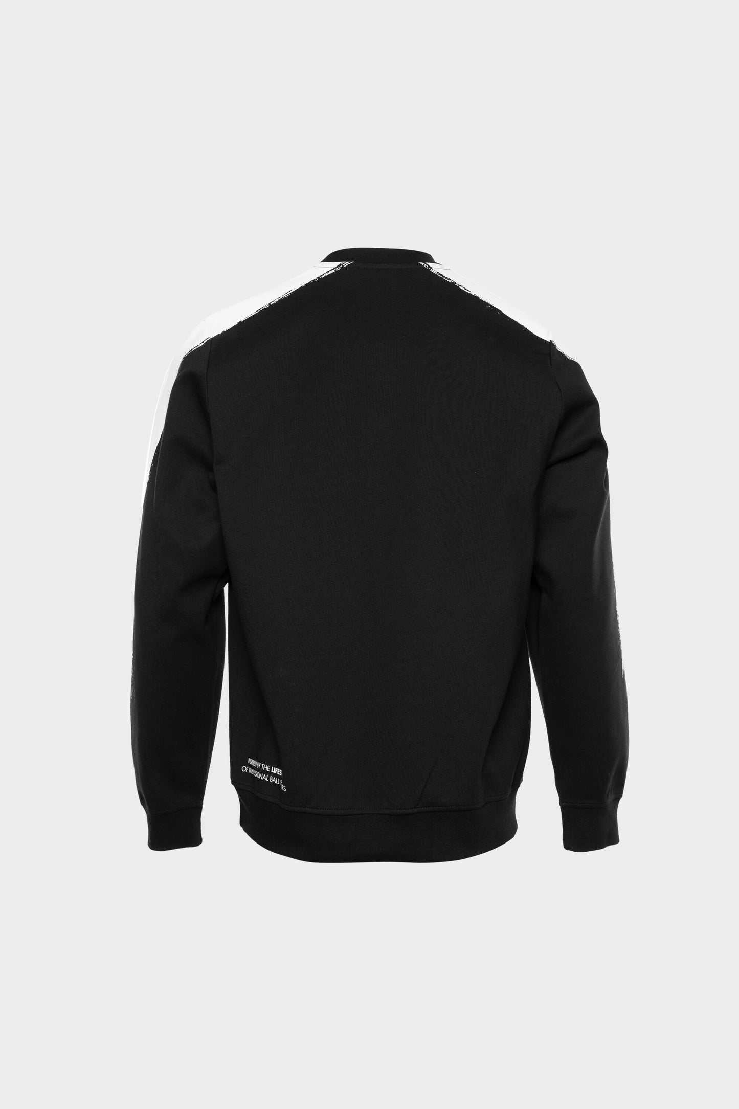 Chalk Striped Straight Crew Neck Black