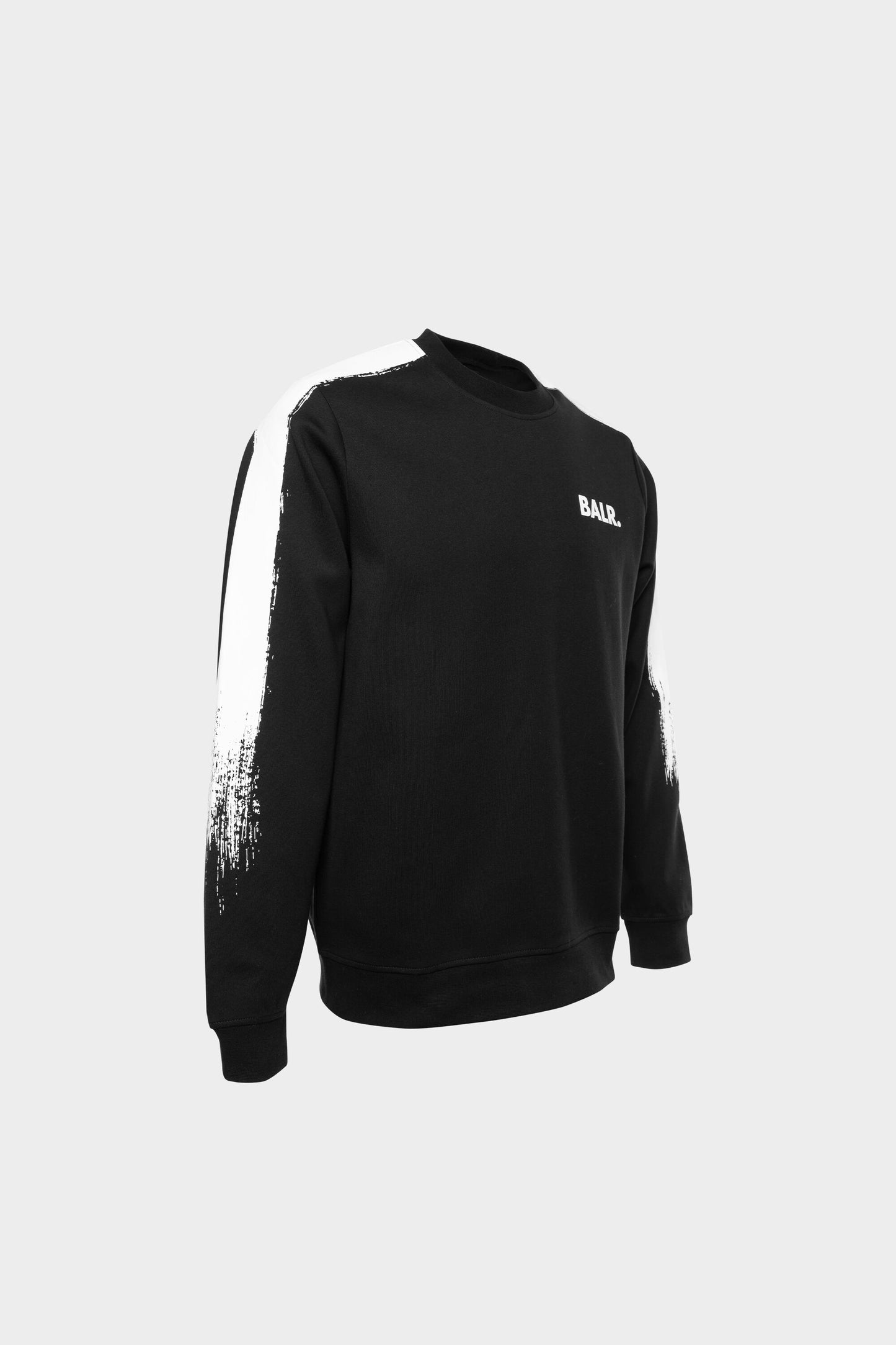 Chalk Striped Straight Crew Neck Black