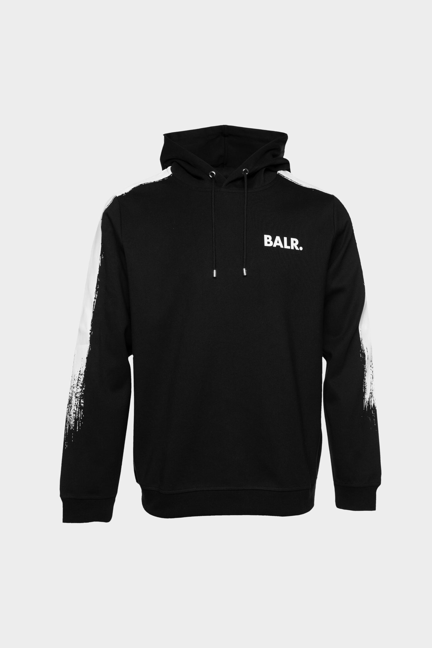 Chalk Striped Straight Hoodie Black