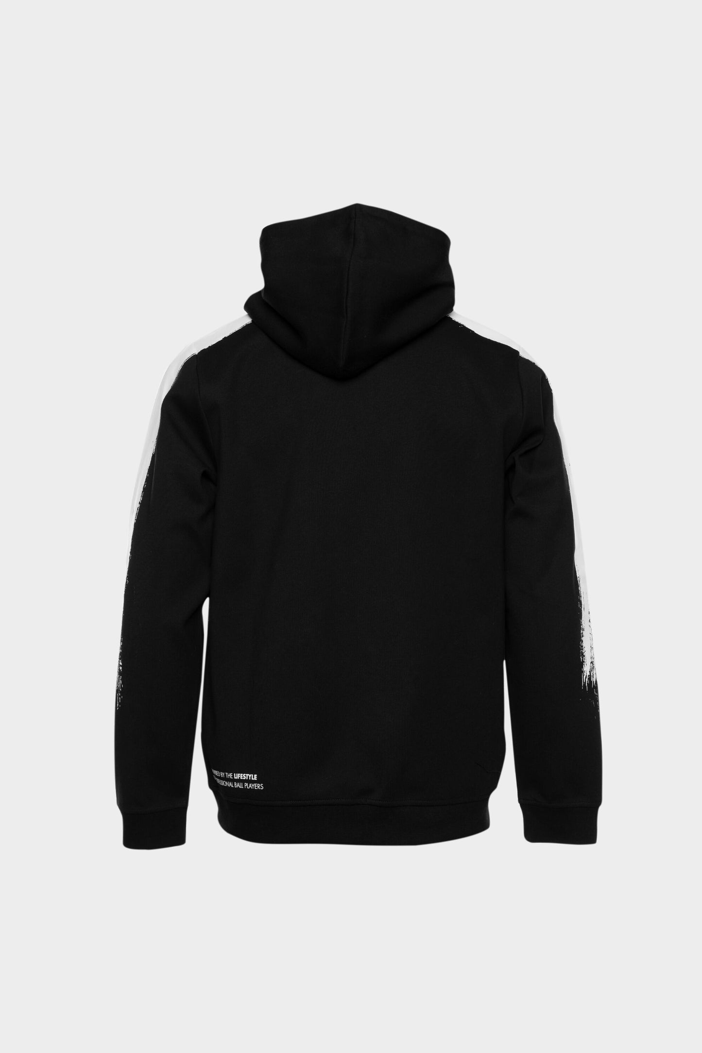 Chalk Striped Straight Hoodie Black