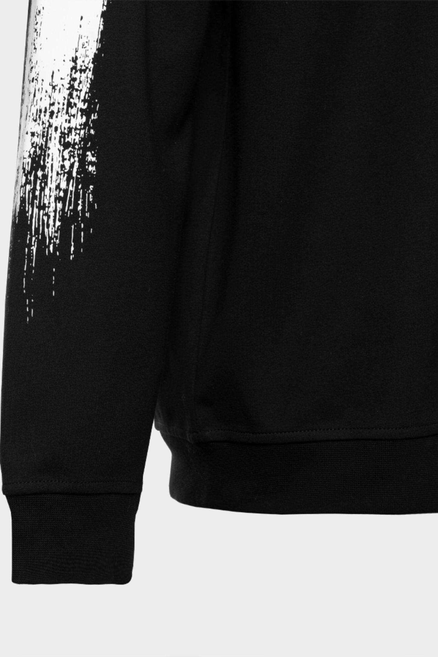 Chalk Striped Straight Hoodie Black