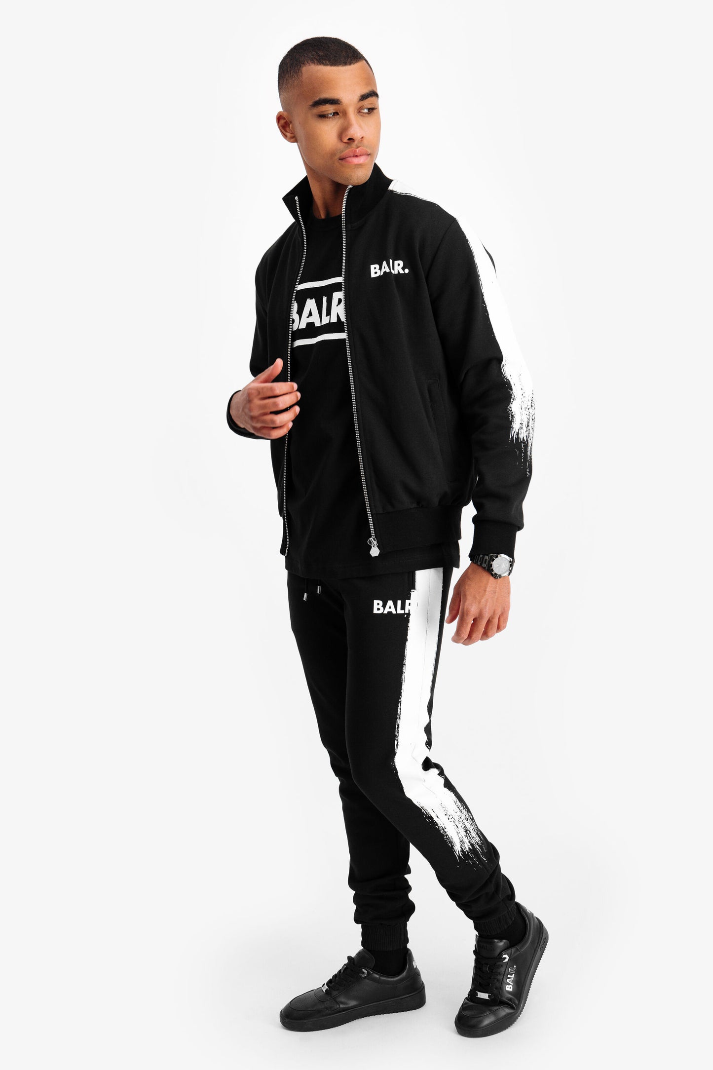 Chalk Striped Track Jacket Black